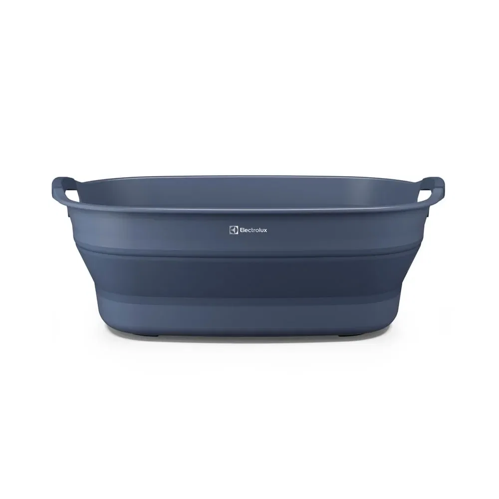 Cesto de Roupa Dobrável Electrolux 30L com Válvula de Água Azul