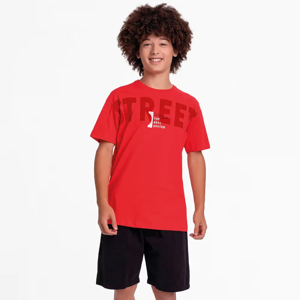 Conjunto camiseta street e bermuda com bolso e tingimento reativo — imagem 1
