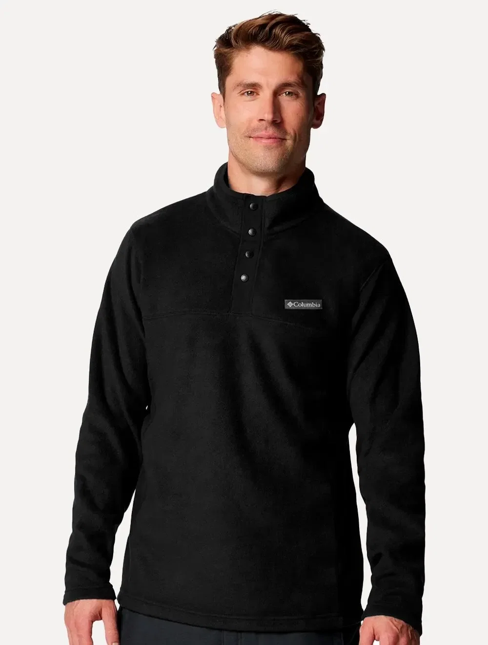 Blusa Columbia Masculina Fleece Steens Mountain Half Snap II Preta