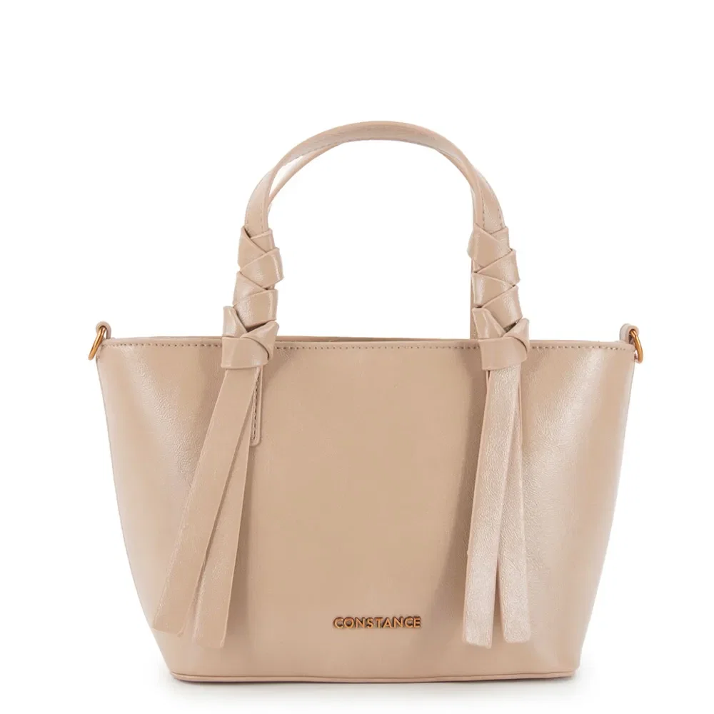 Bolsa Tiracolo Tiras Bege — imagem 1