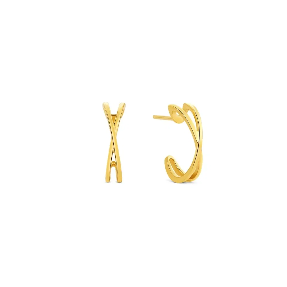 Argola Casual em Ouro Amarelo 18k, 15mm — imagem 1
