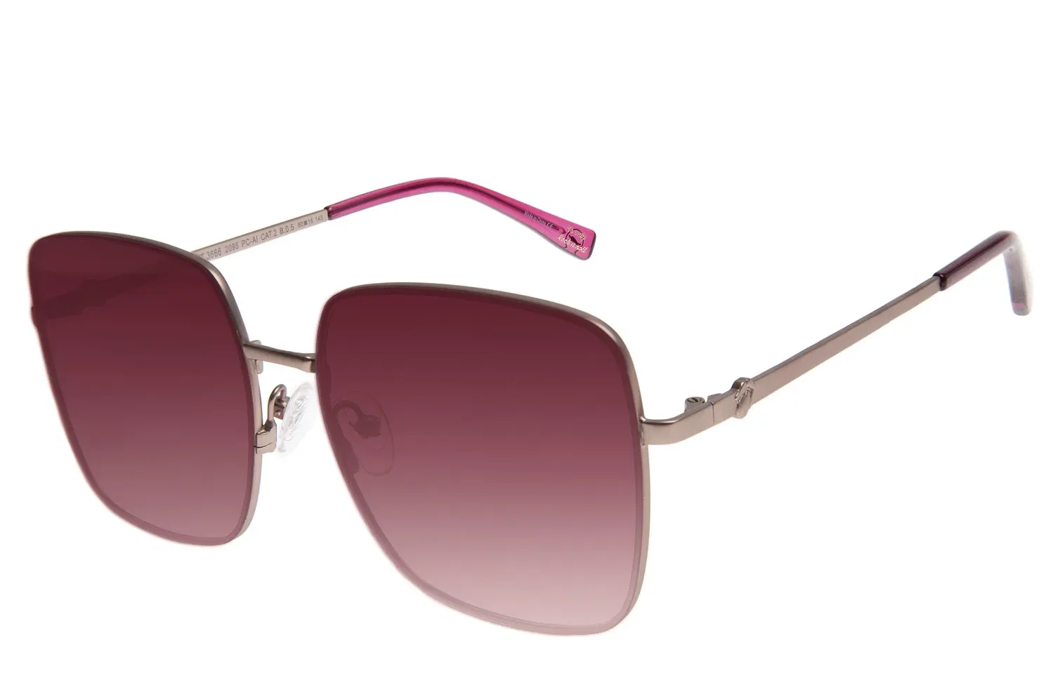 Óculos de Sol Feminino Rolling Stones Quadrado Rosé — imagem 1