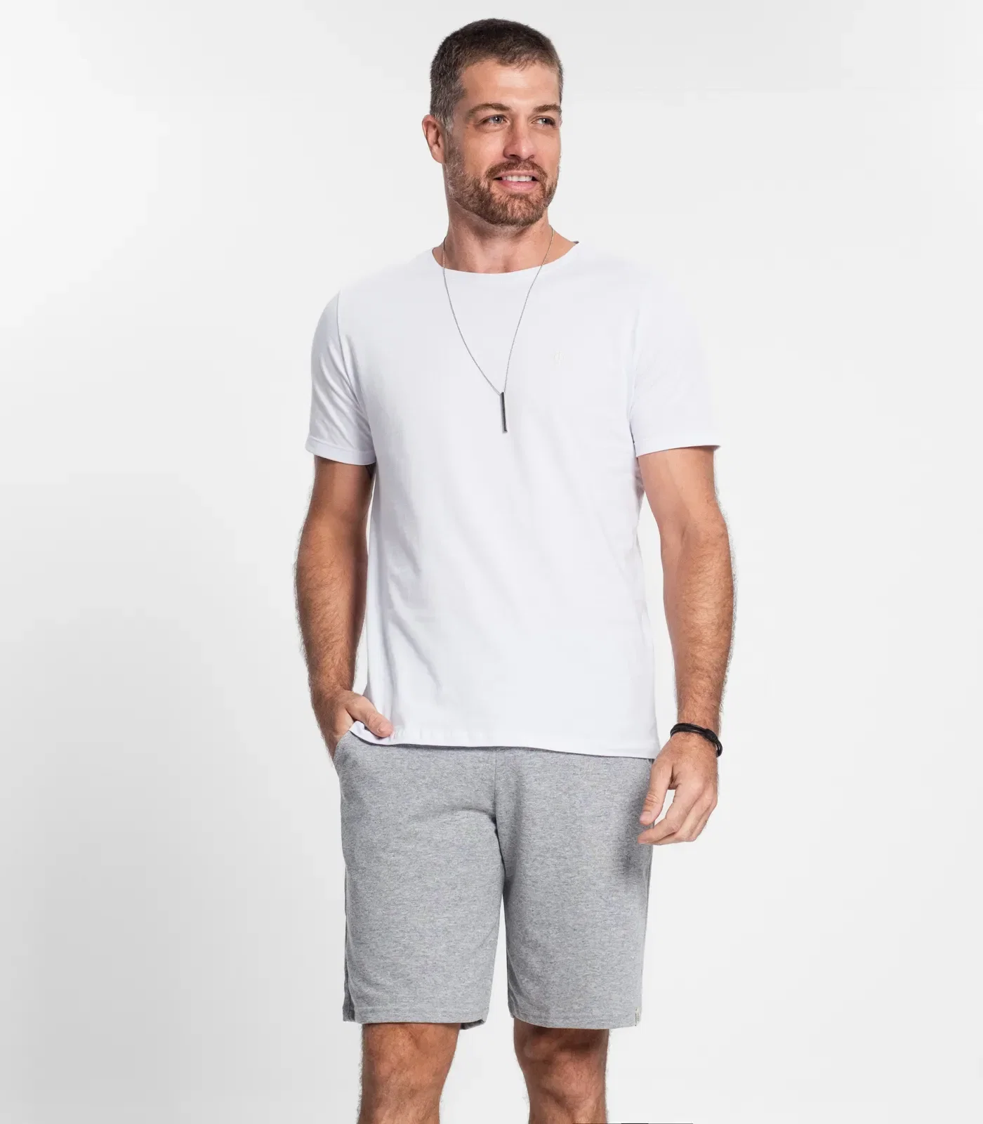 Bermuda Moletom Masculina Select Cinza