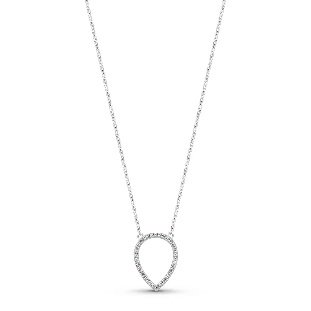Colar Petit em Prata 925 com Topázios Incolores, 45cm — imagem 1