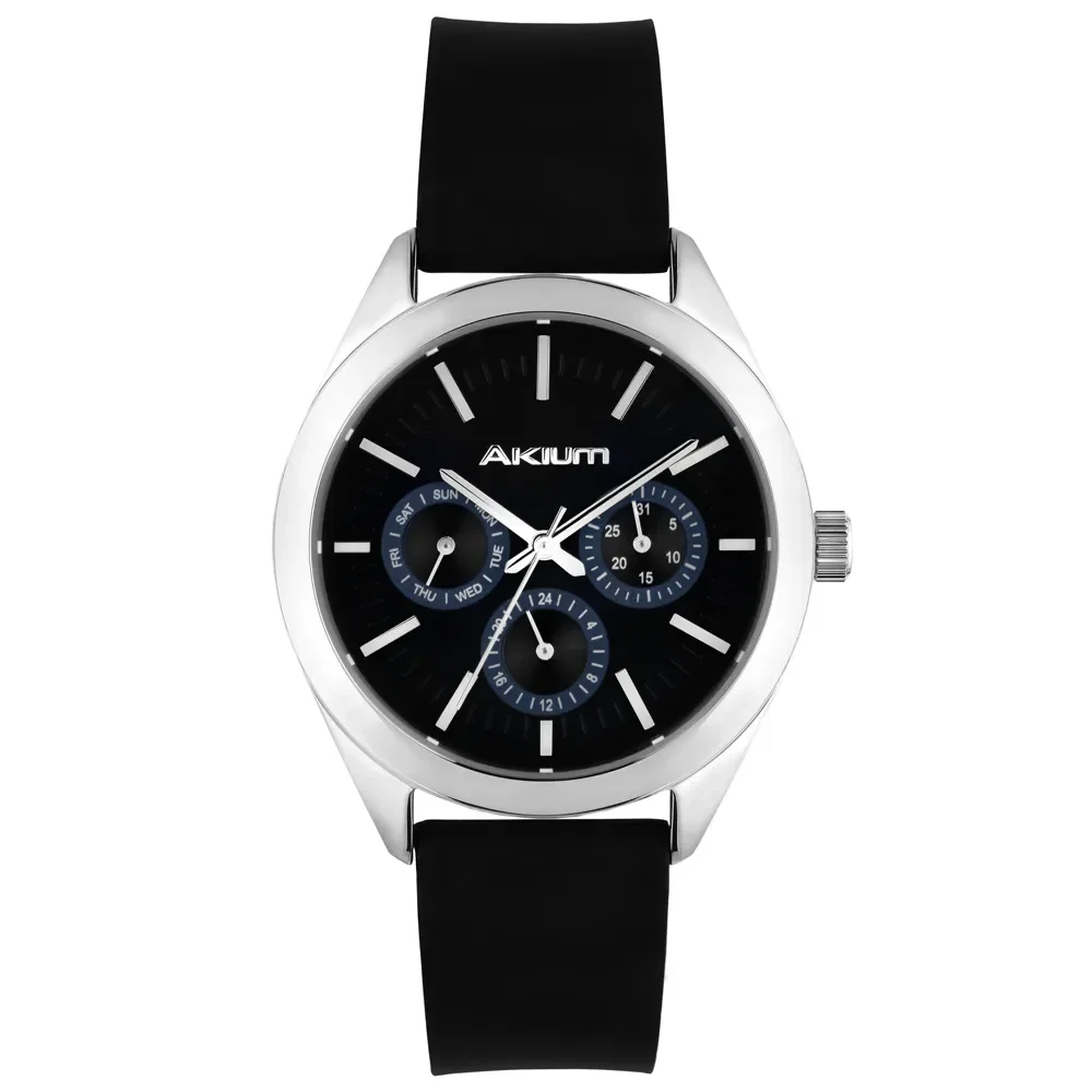 Relógio Akium Lady Fine Sport Feminino Borracha Preto