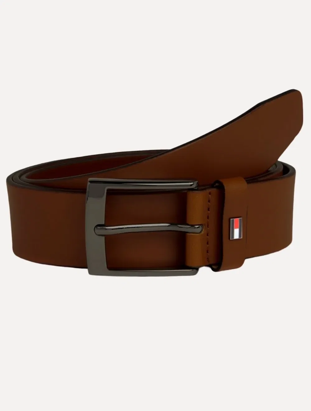 Cinto Tommy Hilfiger Masculino Couro Adan Leather Marrom — imagem 1
