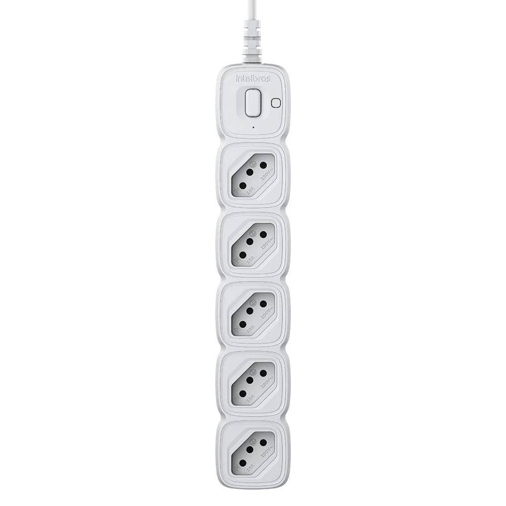 Protetor Eletrônico Intelbras com 5 tomadas EPE 2005 Branco
