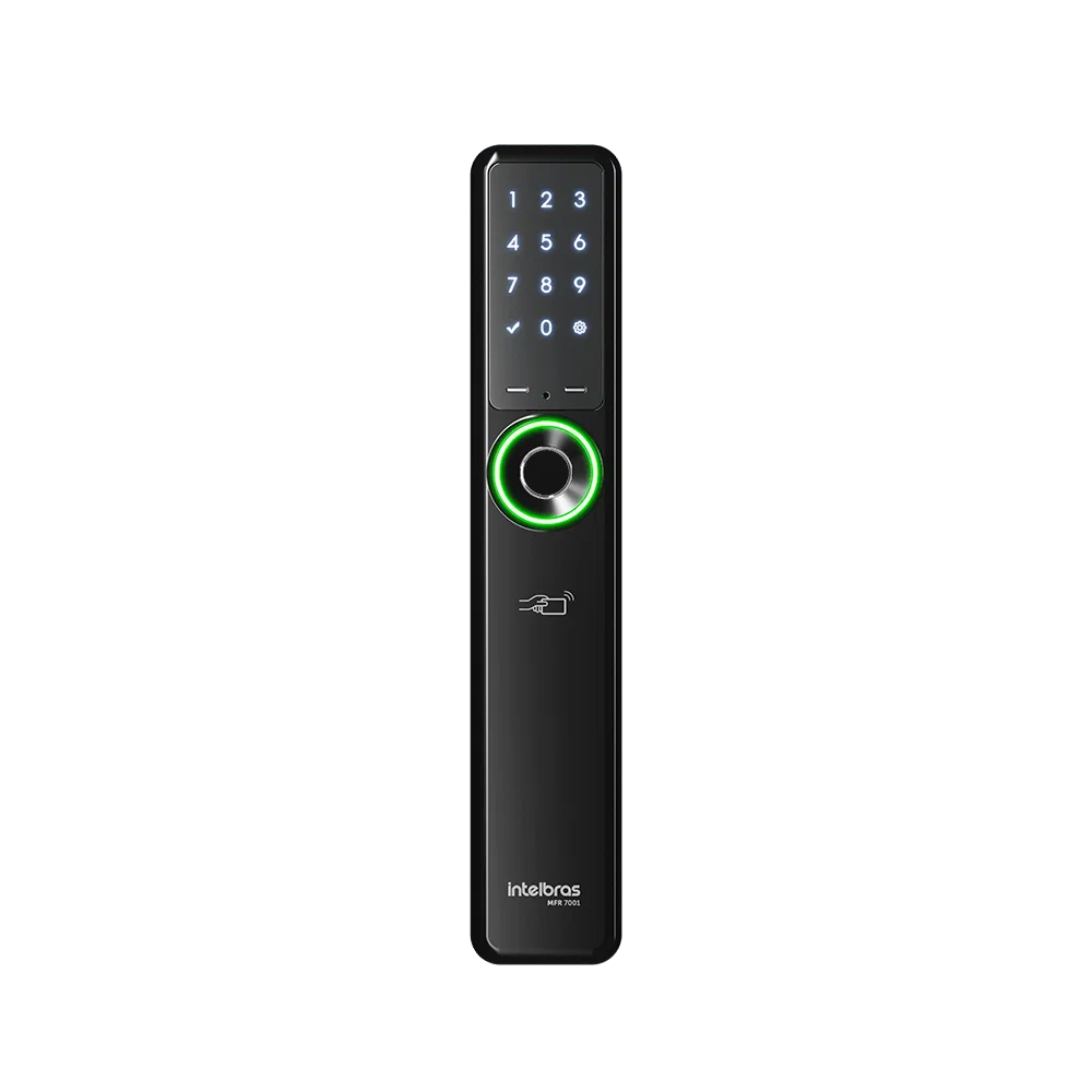 Fechadura Inteligente sem Maçaneta MFR 7001 de Embutir Intelbras