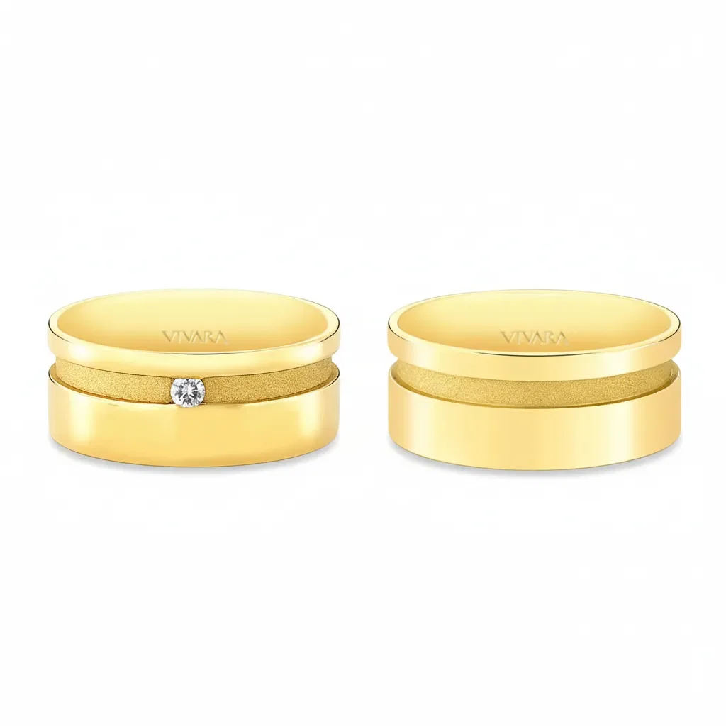 Conjunto Alianças Valentines Ouro amarelo 18k, 8mm