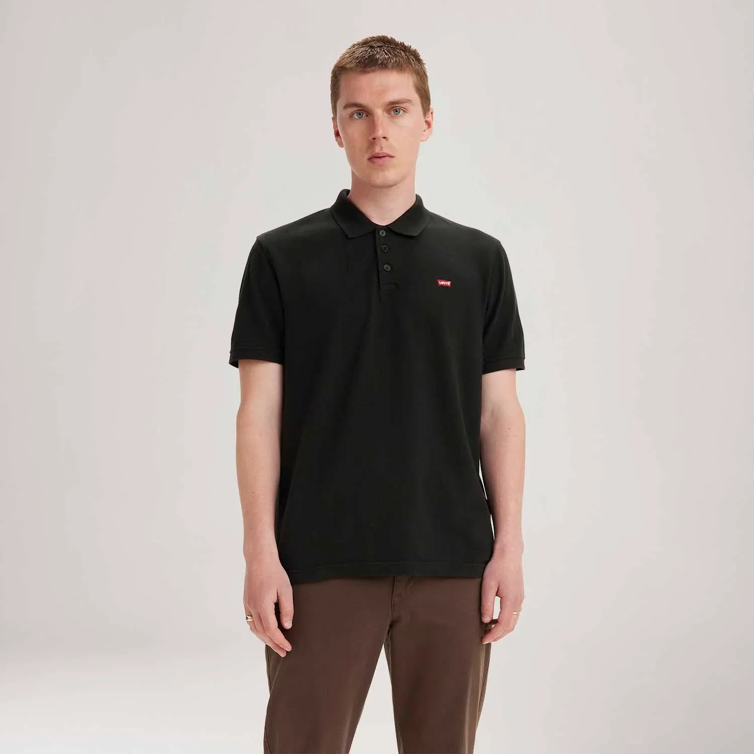 Camisa Polo Levi's® Housemark Preto Manga Curta