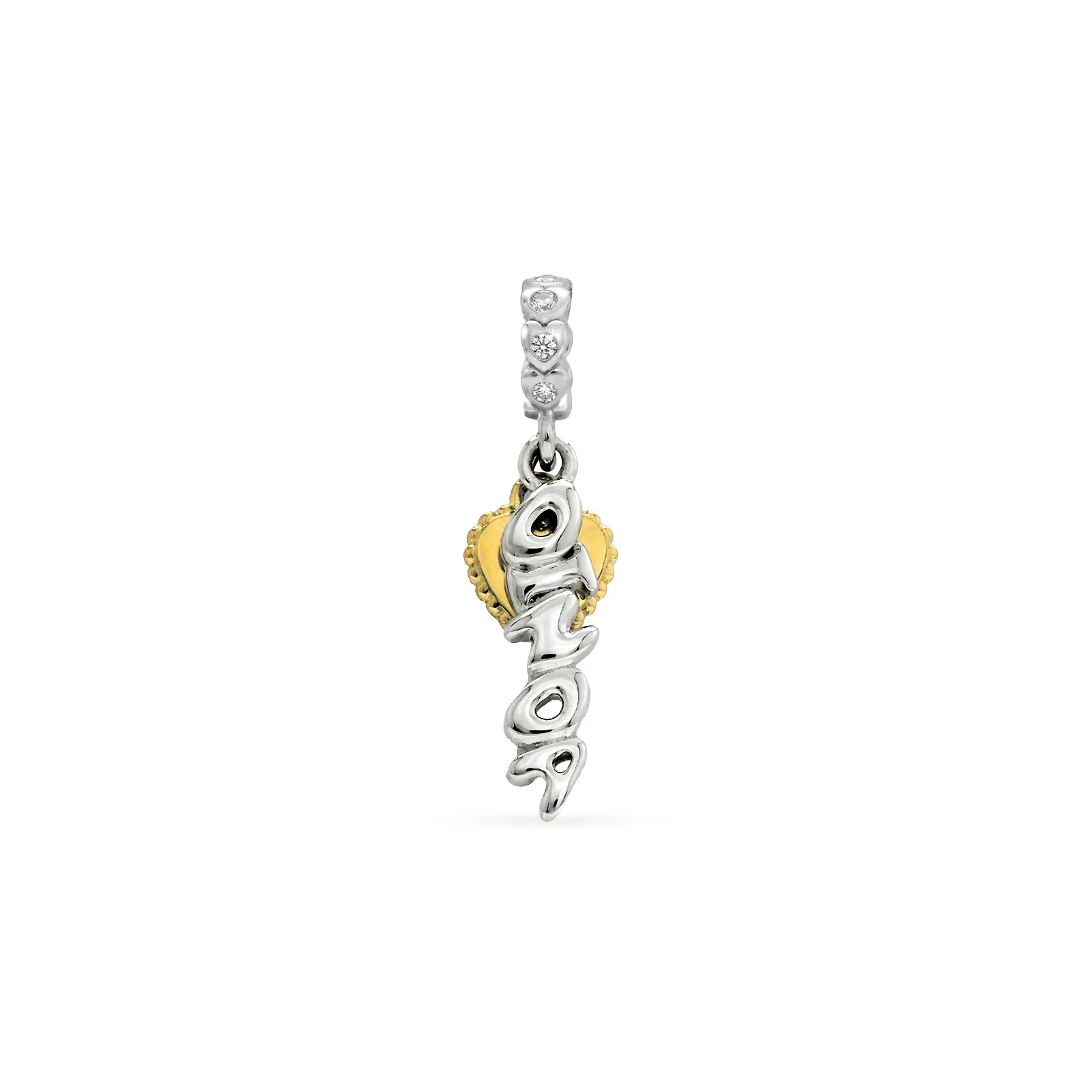 Pingente Life Mama Dinda em Prata 925 com Banho de Ouro Amarelo 18k e Zircônia Incolor — imagem 1