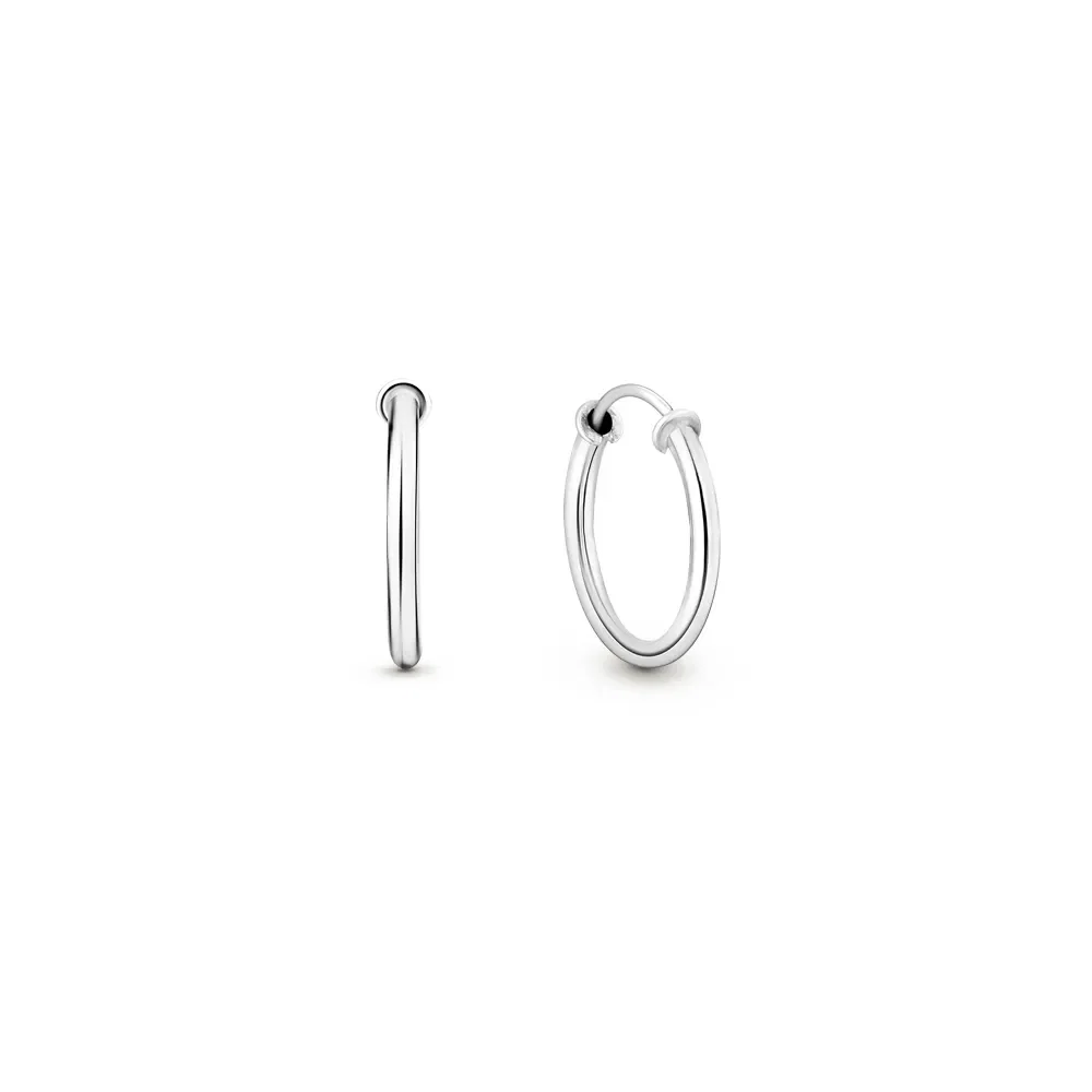 Argola Redonda em Ouro Branco 18k, 15mm — imagem 1
