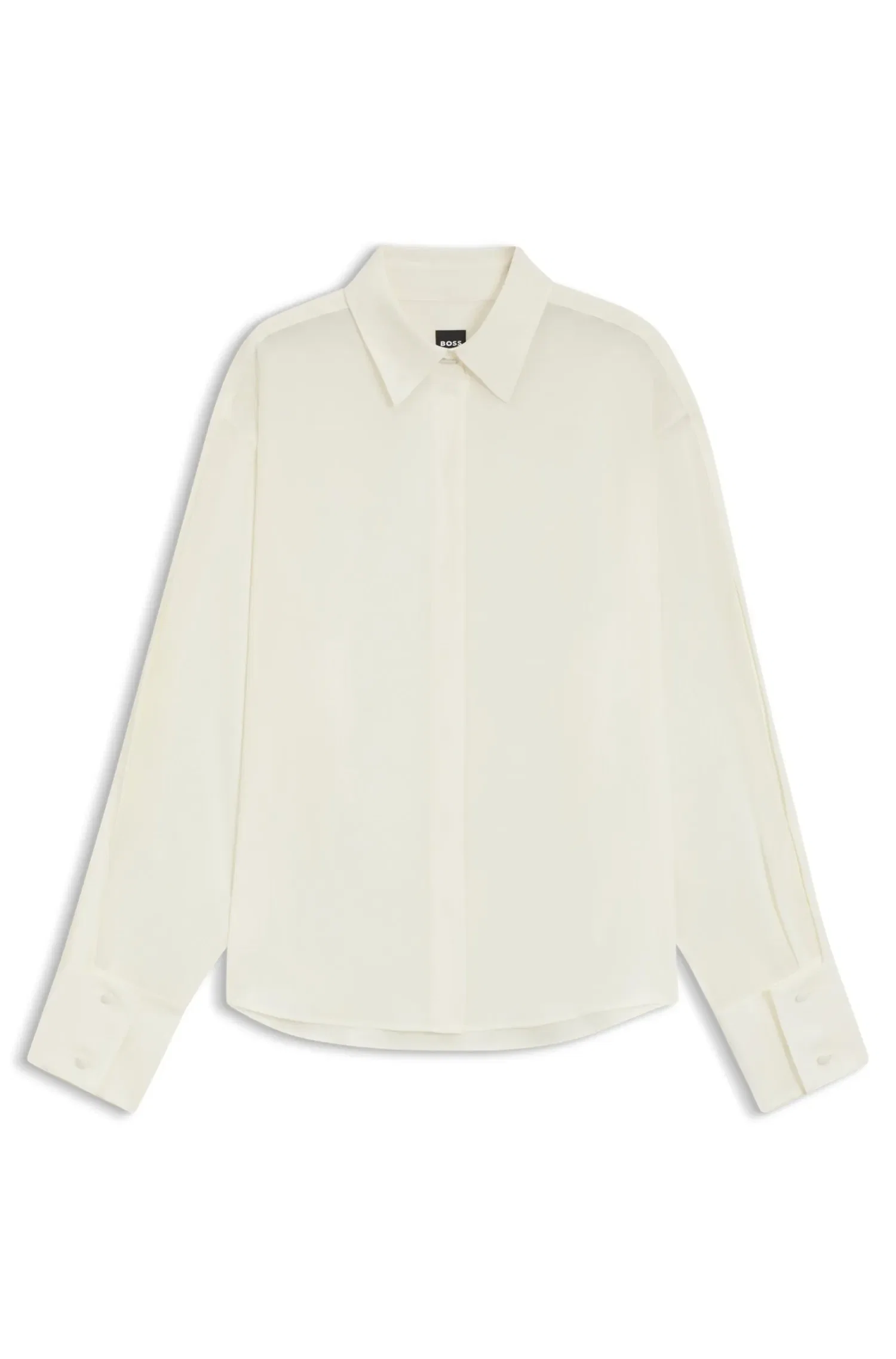 Blusa De Ajuste Descontraído Em Seda