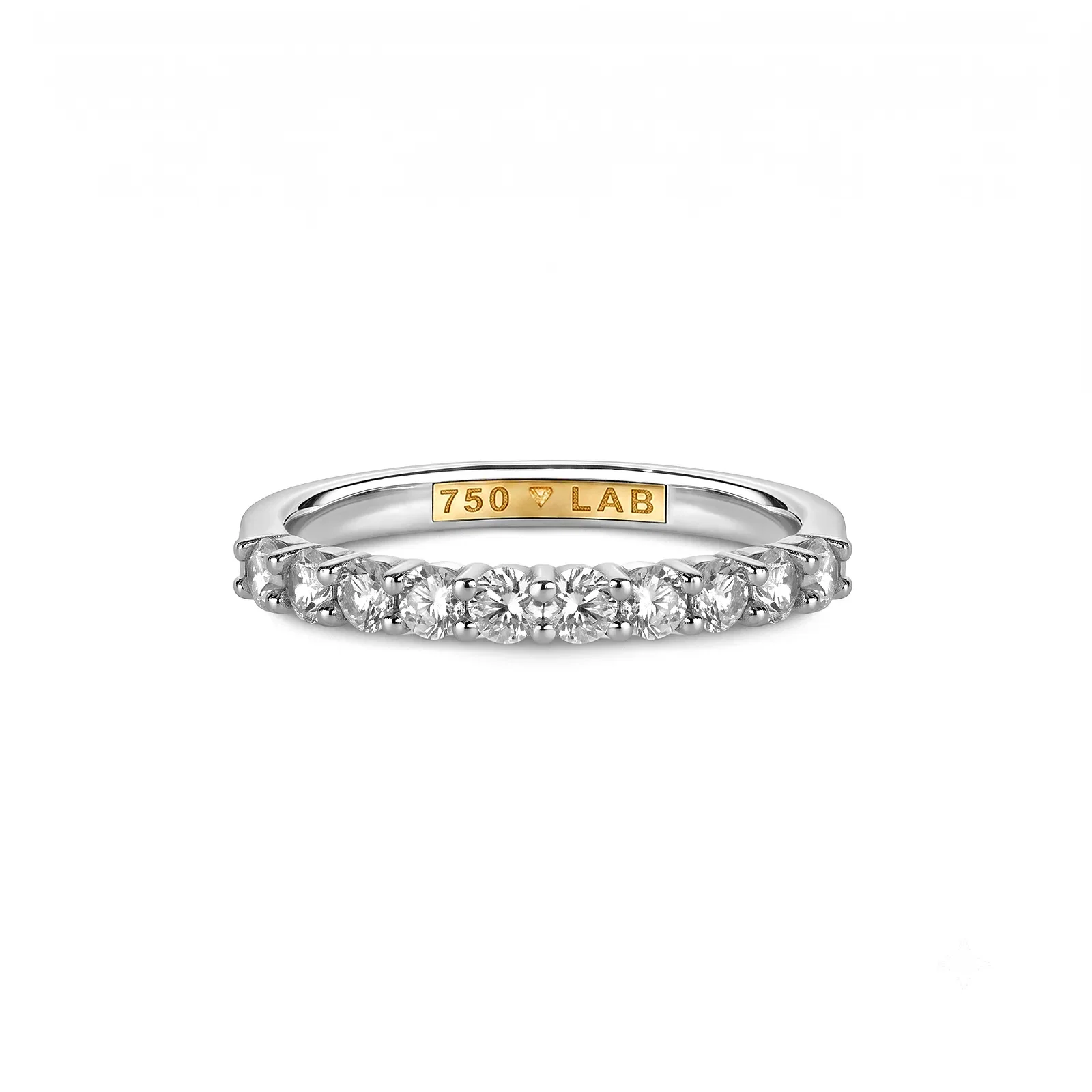 Meia Aliança Cielo em Ouro Branco 18k com Diamante de Laboratório 0,60ct — imagem 1