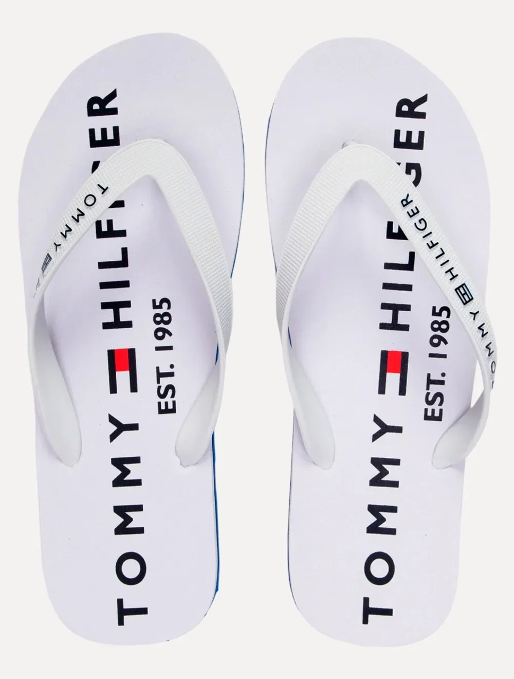 Chinelo Tommy Hilfiger Masculino Rubber Strip Simon 34R Azul / Branco