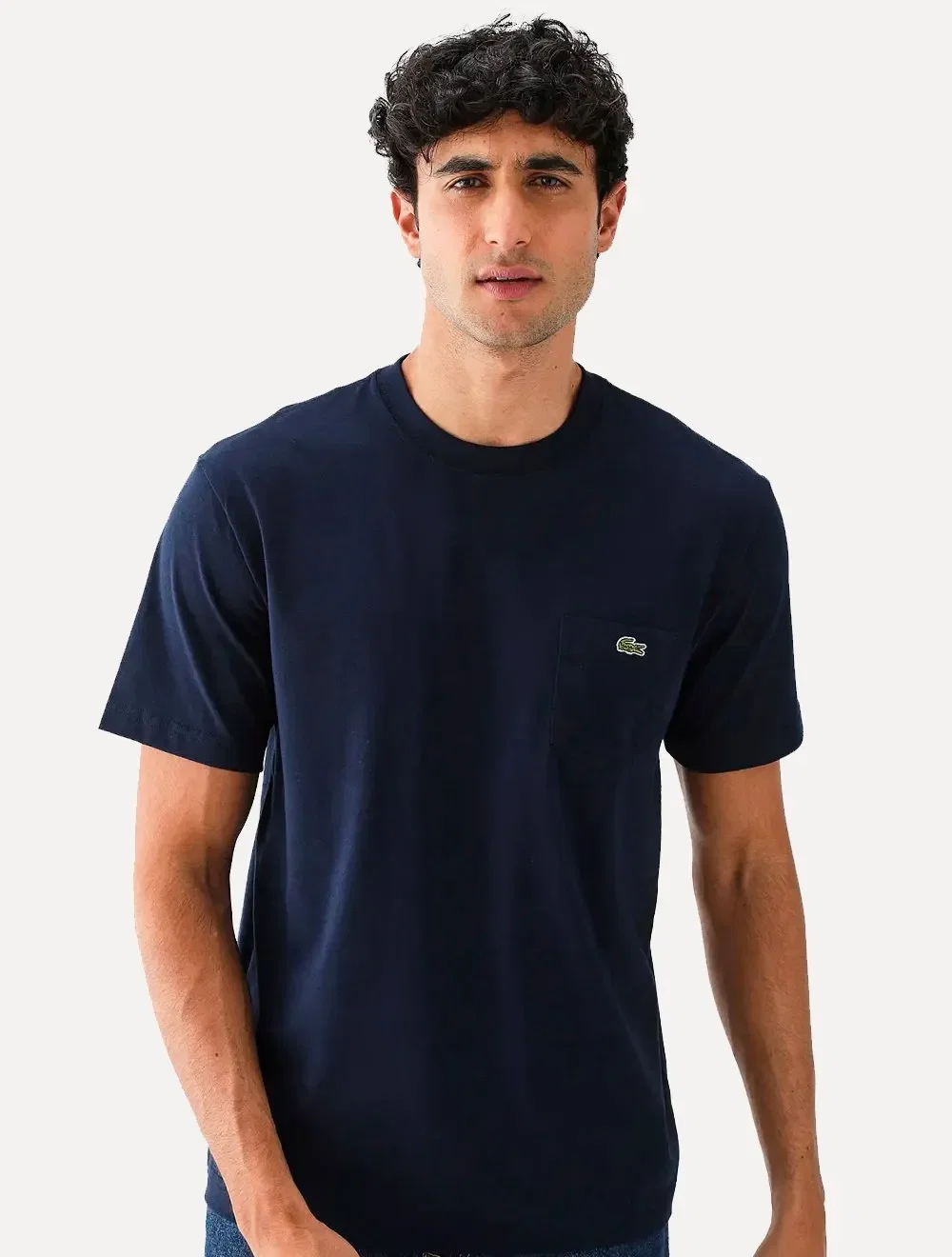 Camiseta Lacoste Masculina Classic Fit Pocket Azul Marinho