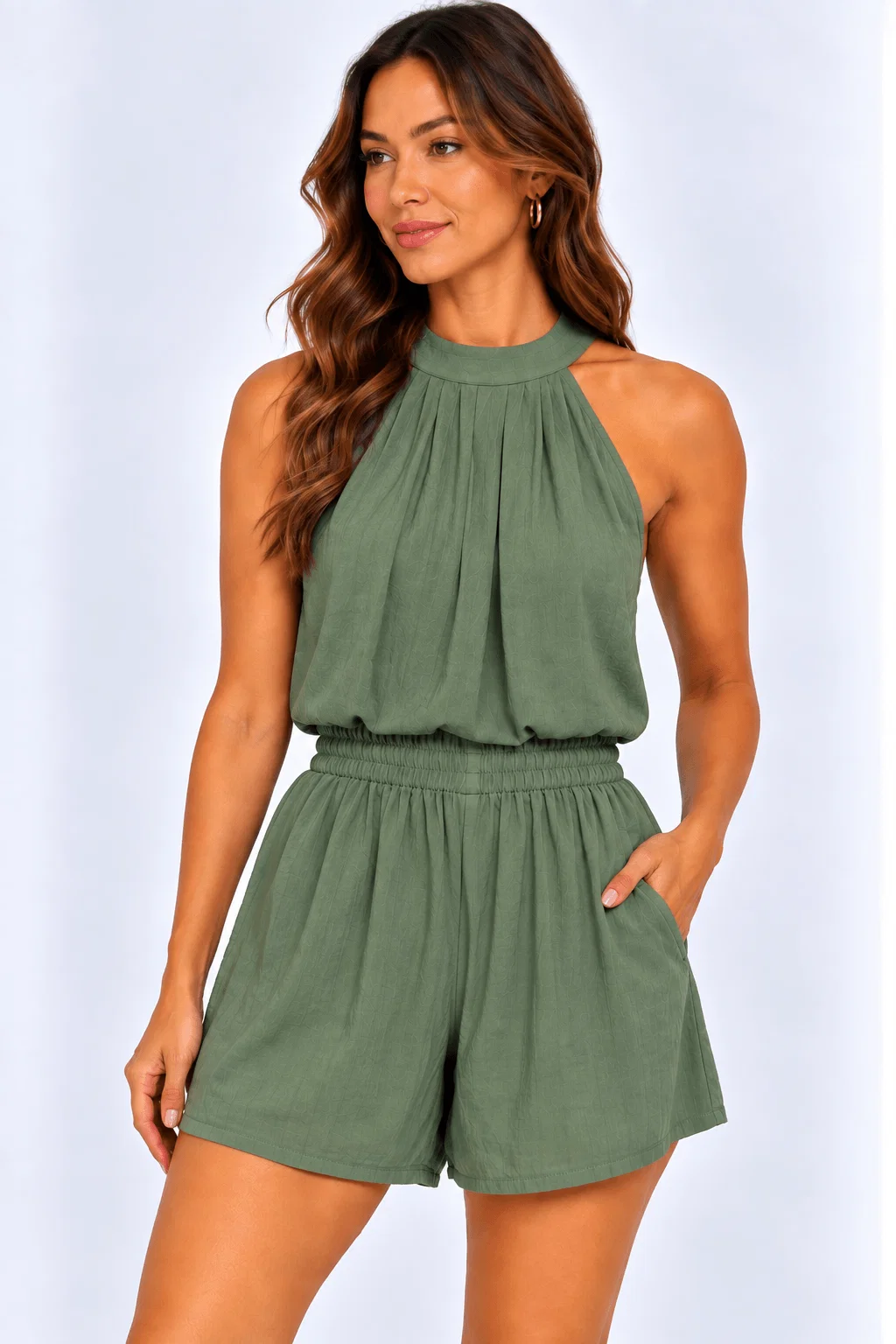 Short Amplo Crepe - Verde Claro
