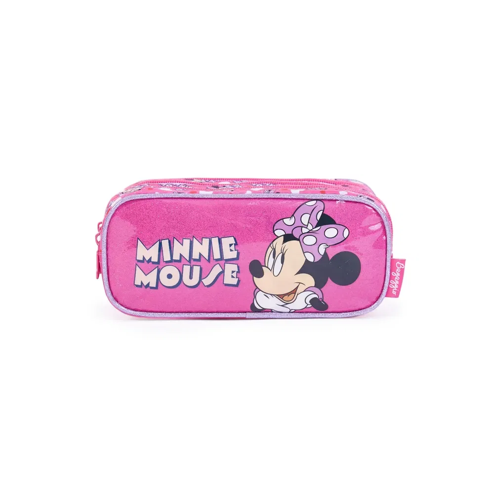 Estojo Escolar Feminino Minnie Rosa