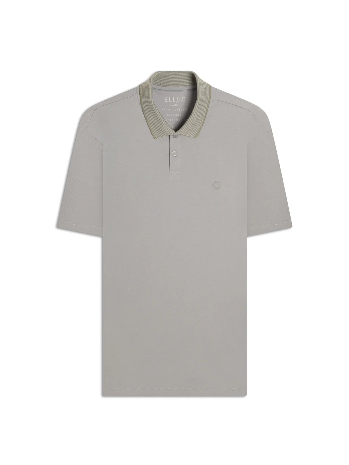 Polo Piquet Ellus Stripes Classic Mc Azul Seco — imagem 1