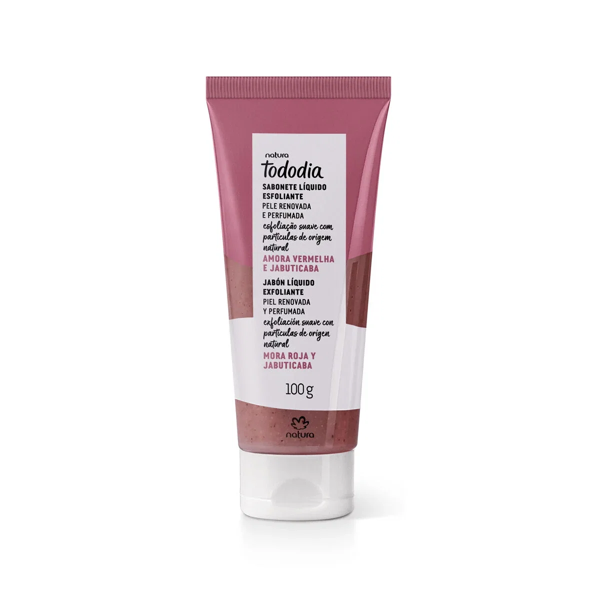 Sabonete Líquido Esfoliante Tododia Amora Vermelha e Jabuticaba 100 ml