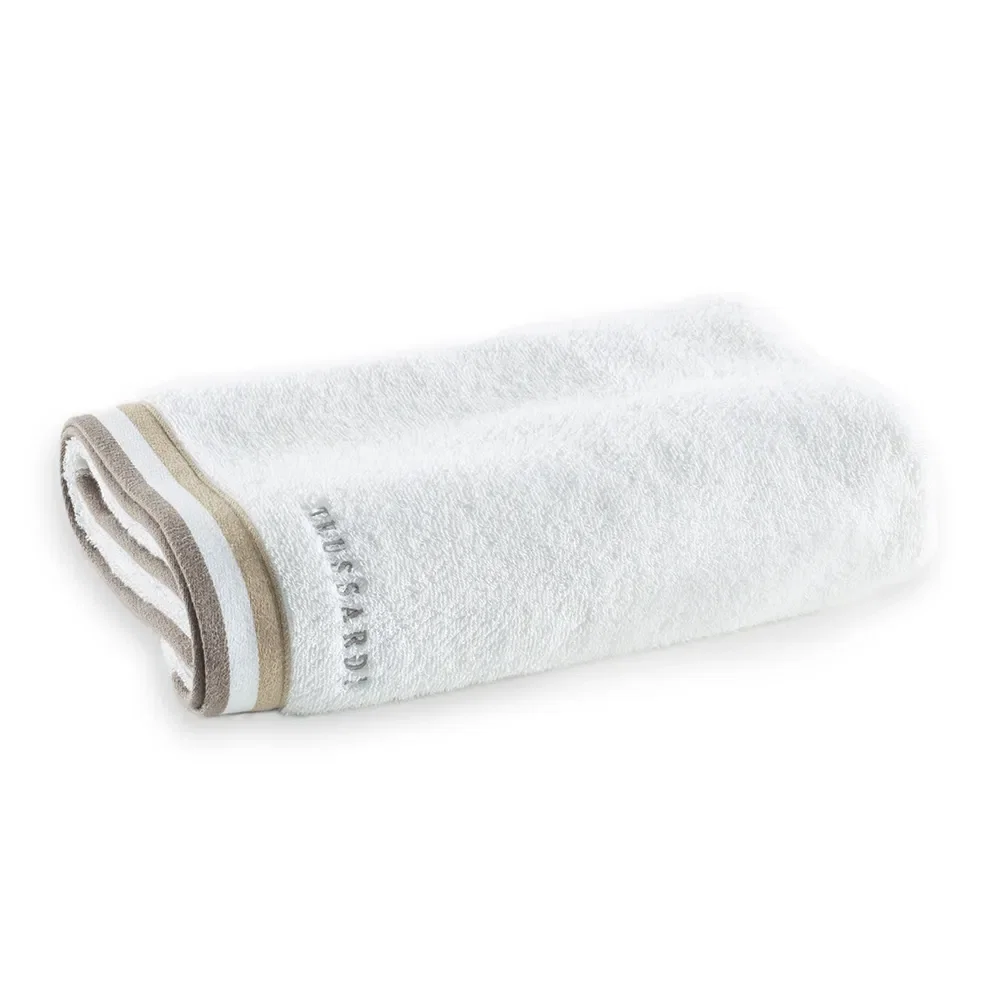 Toalha de Rosto Trussardi Montello Branco / Bege — imagem 1