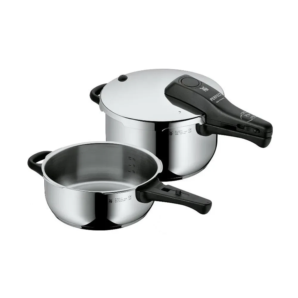 Conjunto de 2 Panelas de Pressão Perfect Pro em Aço Inox com Tampa de Indução WMF — imagem 1