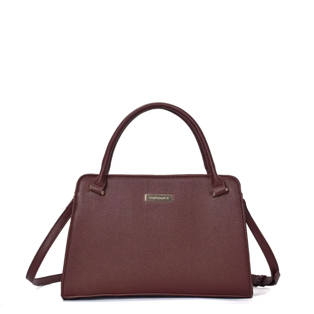 Bolsa Tote Estruturada Média Vinho