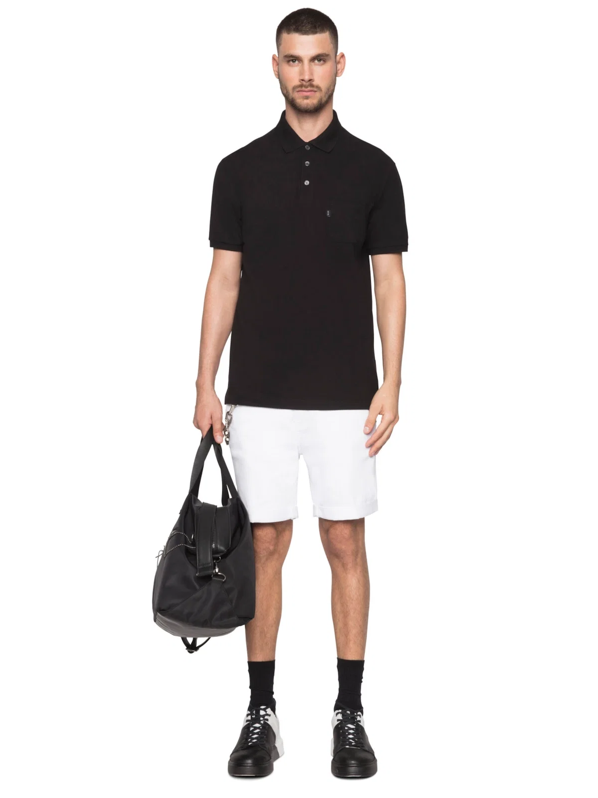 Polo Piquet Pocket Classic Mc Preto — imagem 1