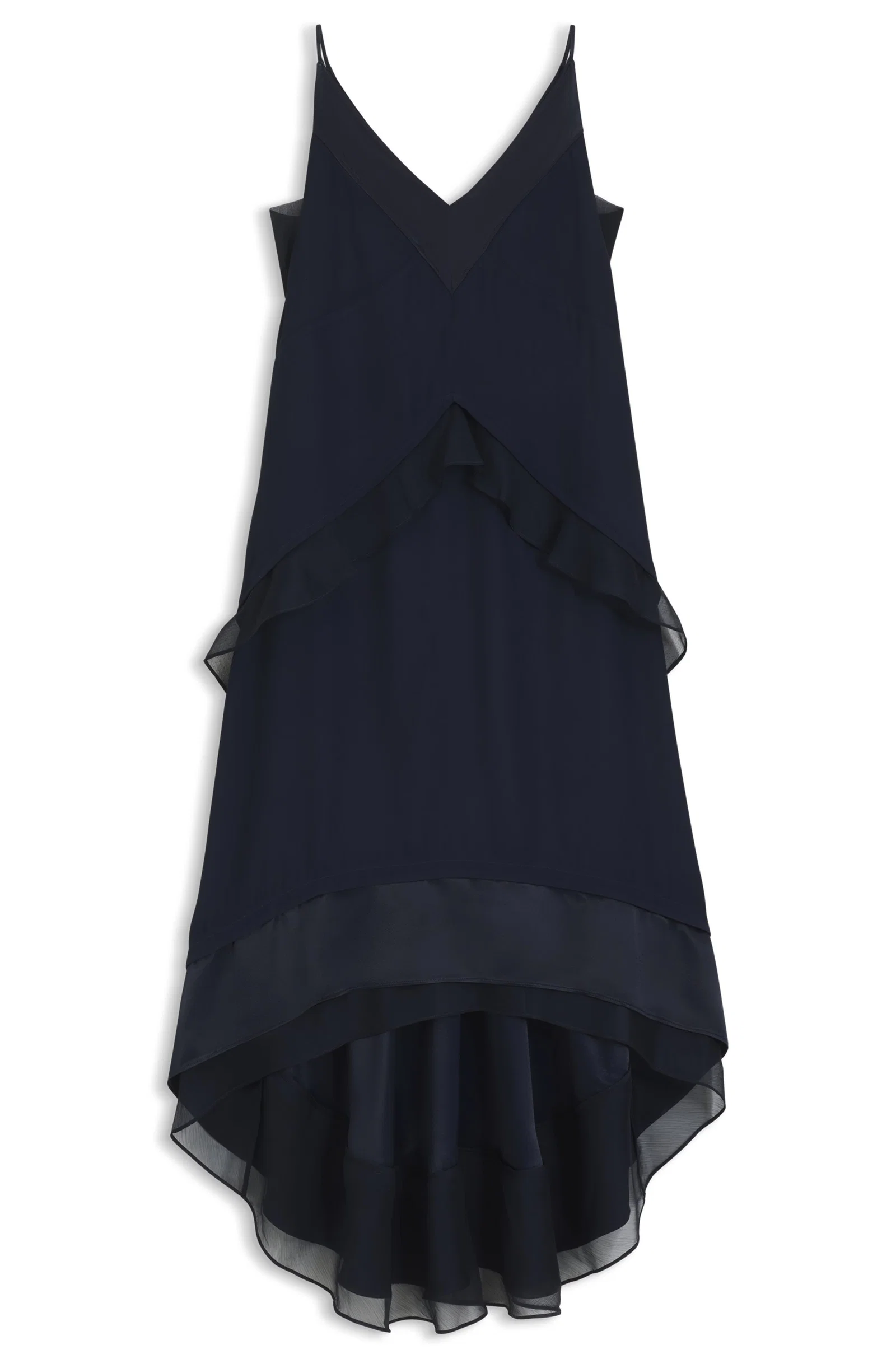 Vestido De Cetim Com Sobreposições E Detalhes Em Seda — imagem 1