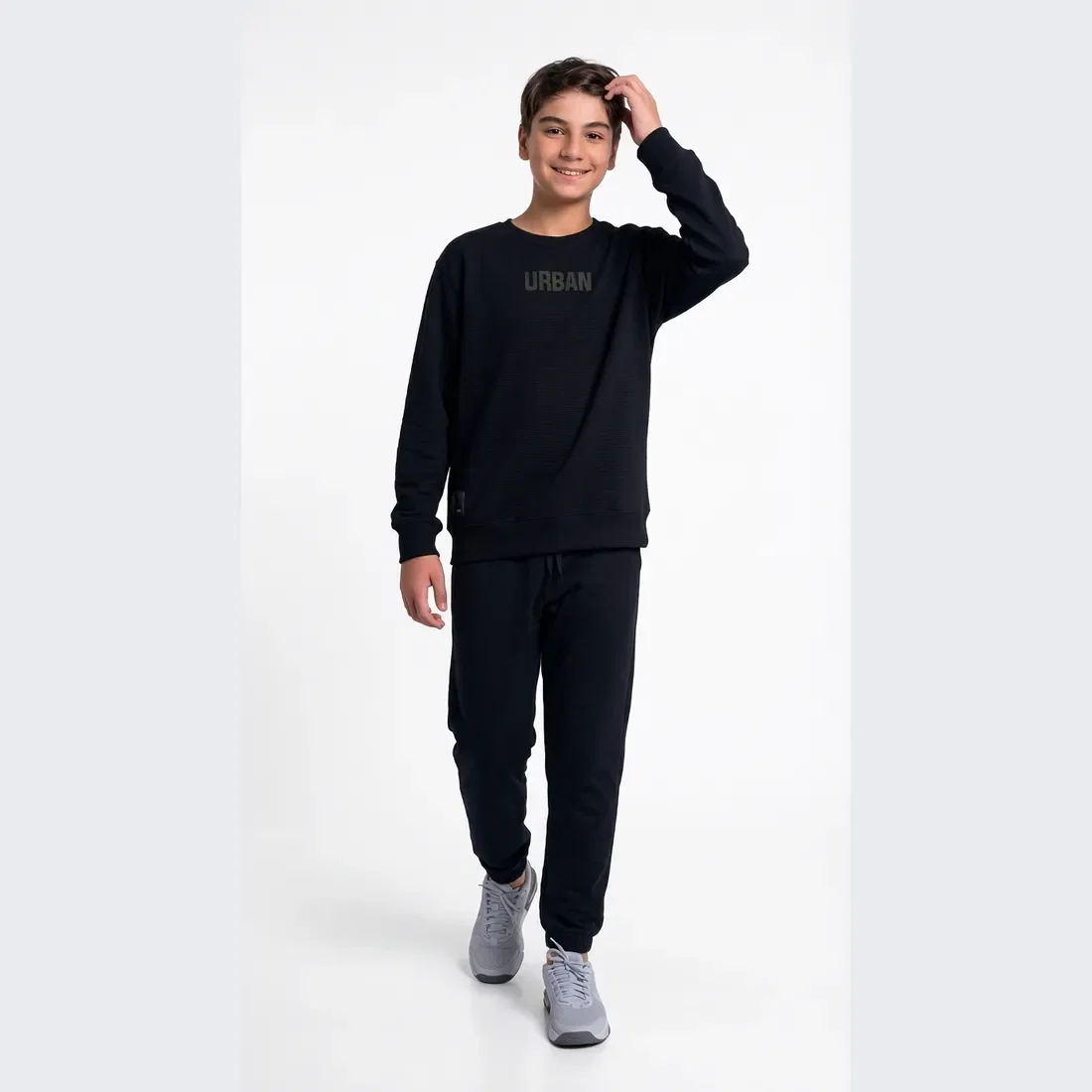 Conjunto blusão em moletom lótus e calça em moletom urban