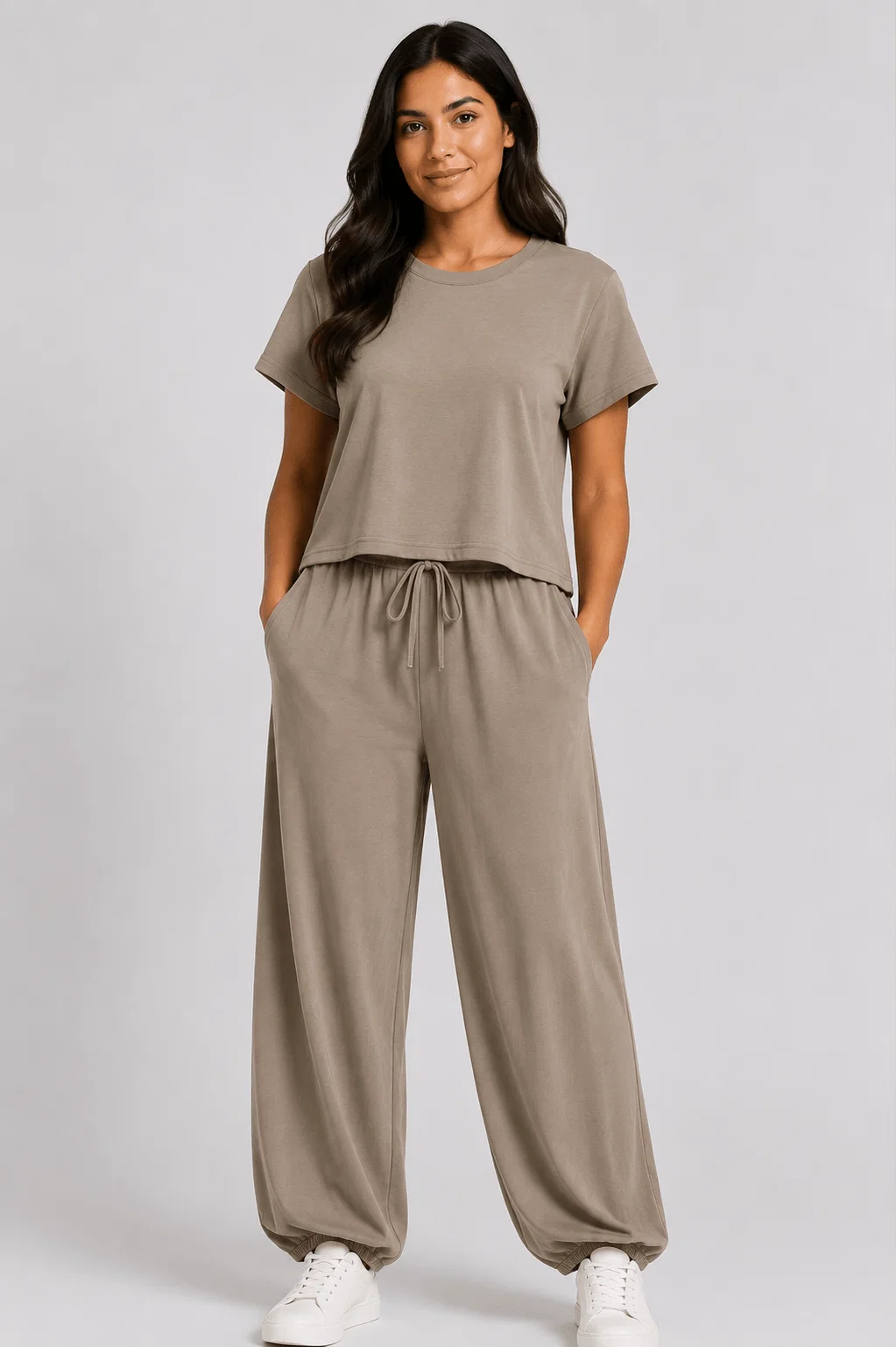 Calça Aladim Malha Soft Touch - Caqui