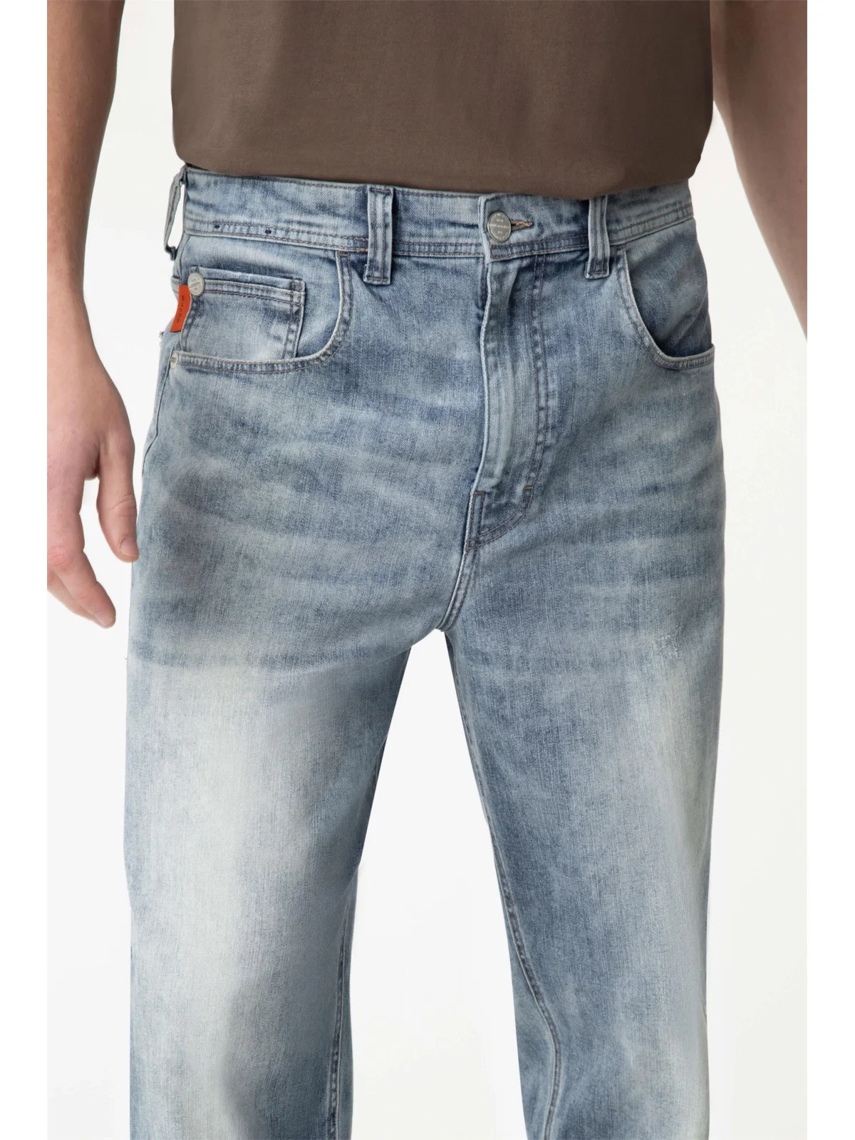 Calça Jeans Baggy Deep Blue Lav.Claro C/ Foam — imagem 1