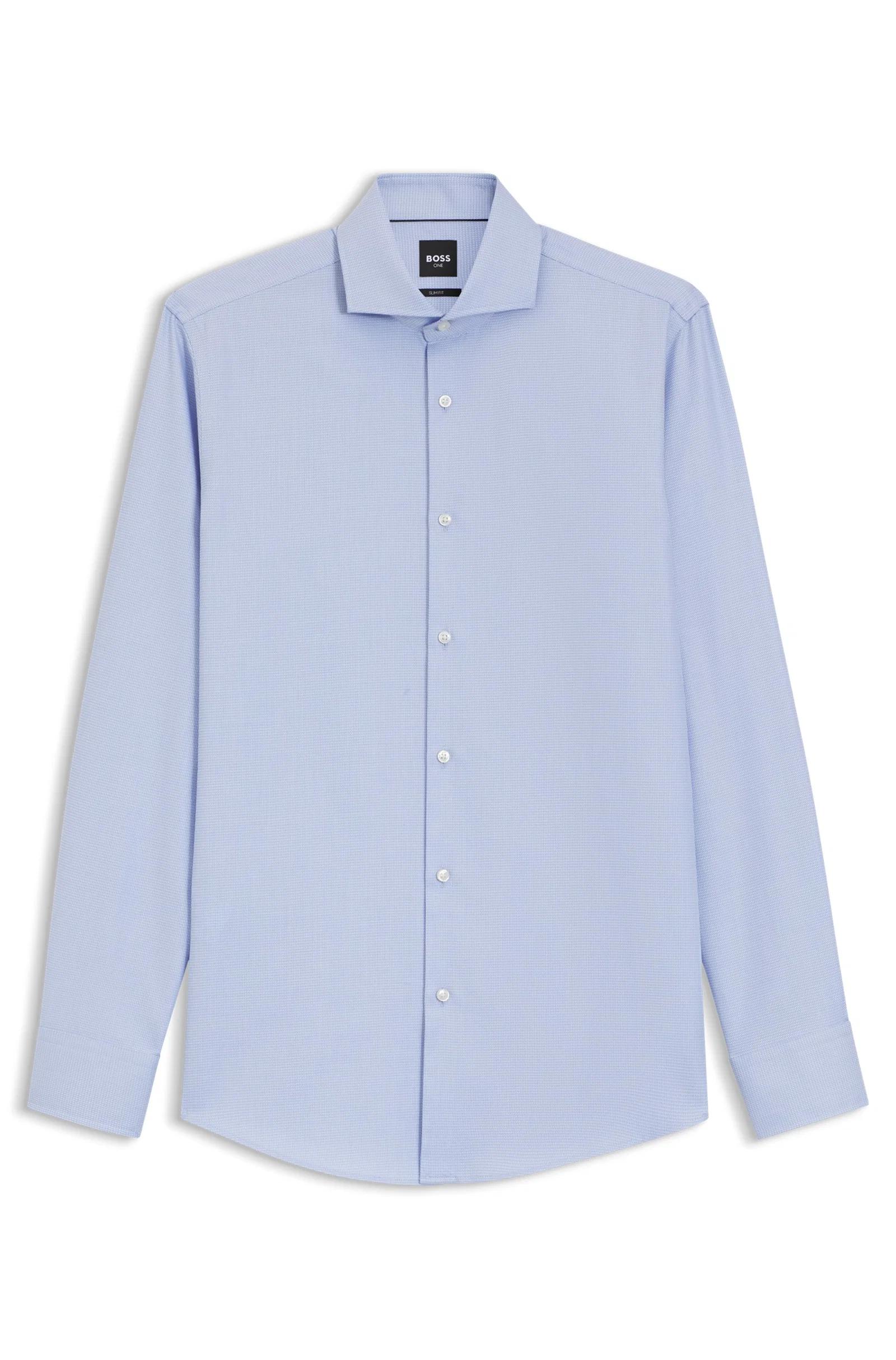 Camisa Slim Fit Em Algodão Estruturado — imagem 1