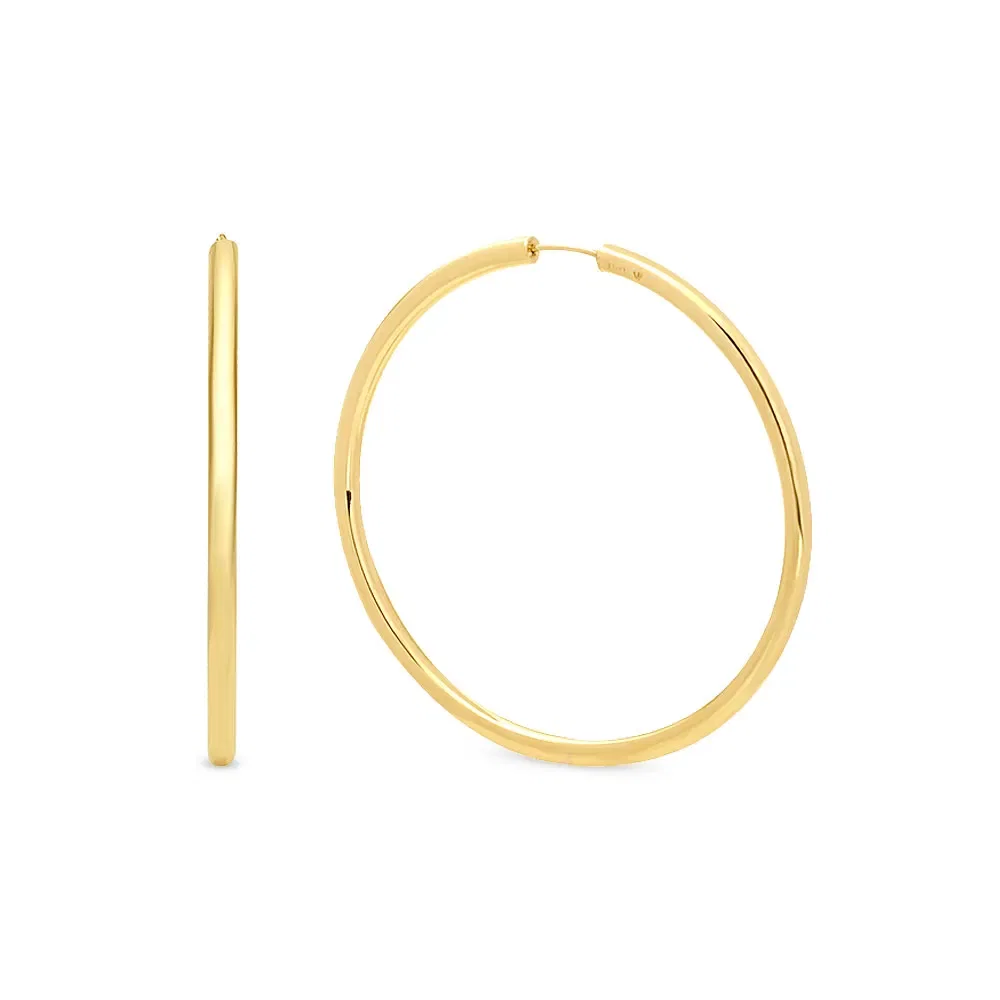 Argola em Ouro Amarelo 18k, 51mm — imagem 1