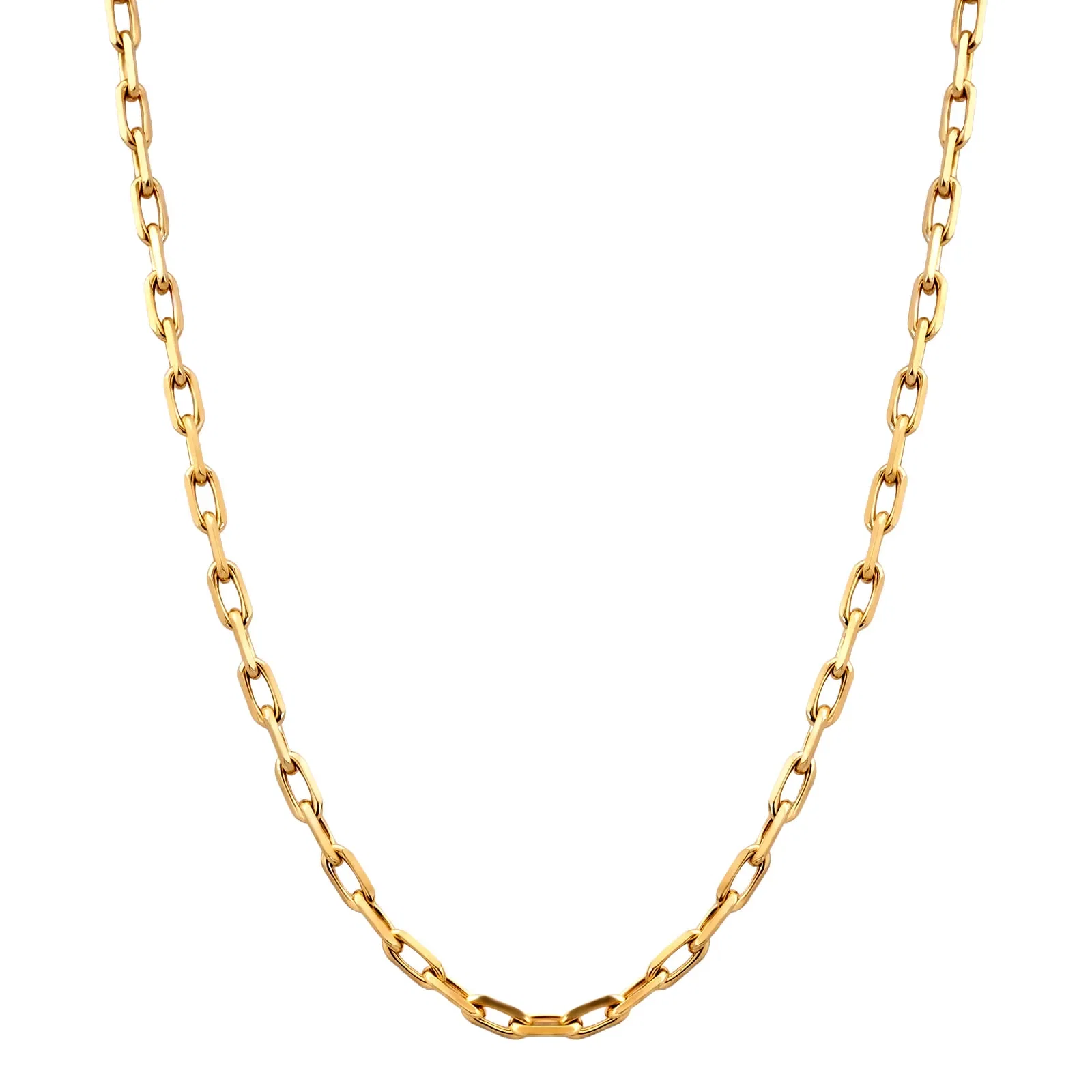 Corrente Life Cadeado II em Prata 925 com Banho de Ouro Amarelo 18K, 45cm — imagem 1