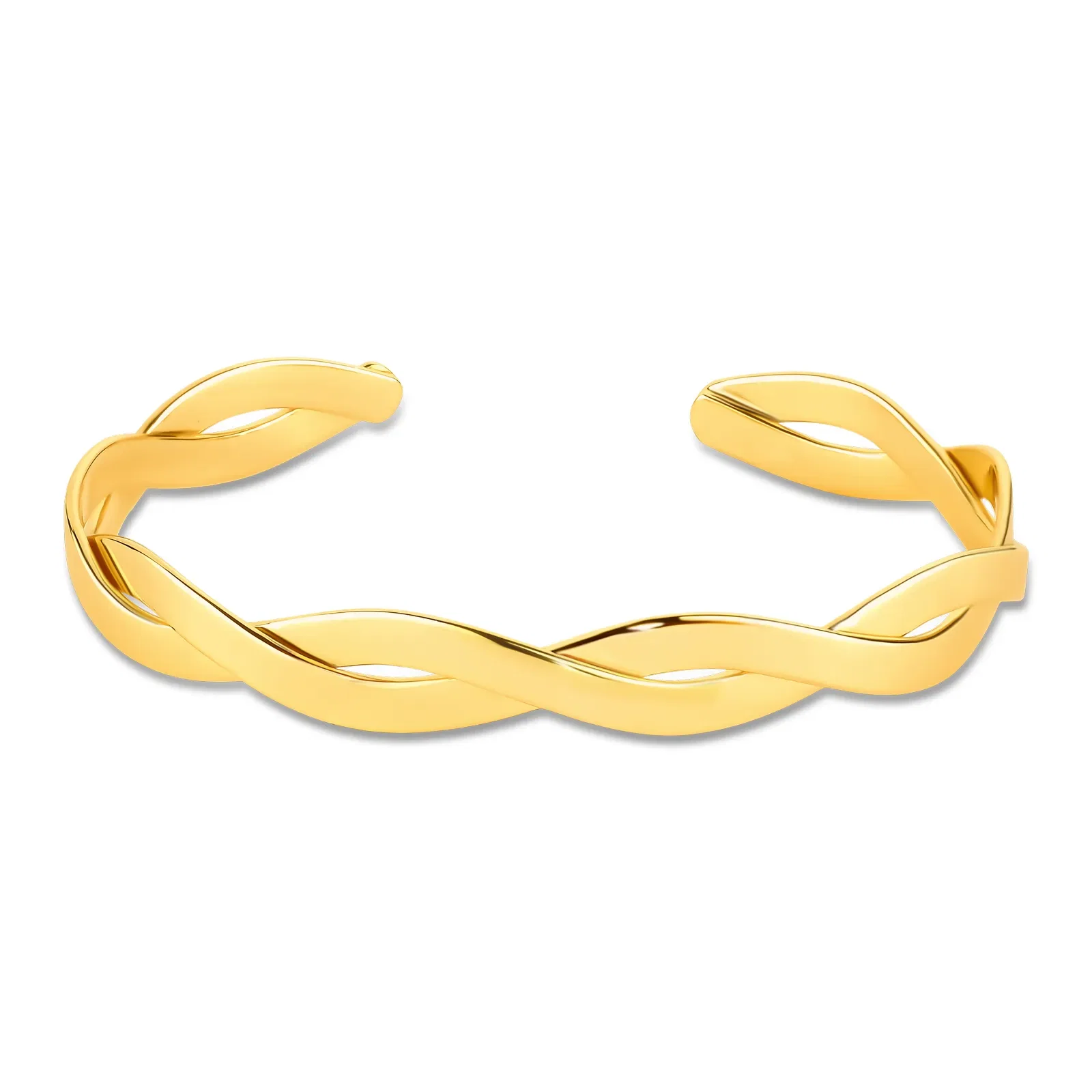 Bracelete Life Entrelaçado em Prata 925 com Banho de Ouro Amarelo 18k — imagem 1