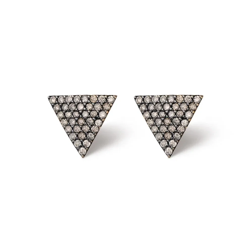 Brinco Vivara em Ouro Rosé 18k com Diamantes Brown — imagem 1