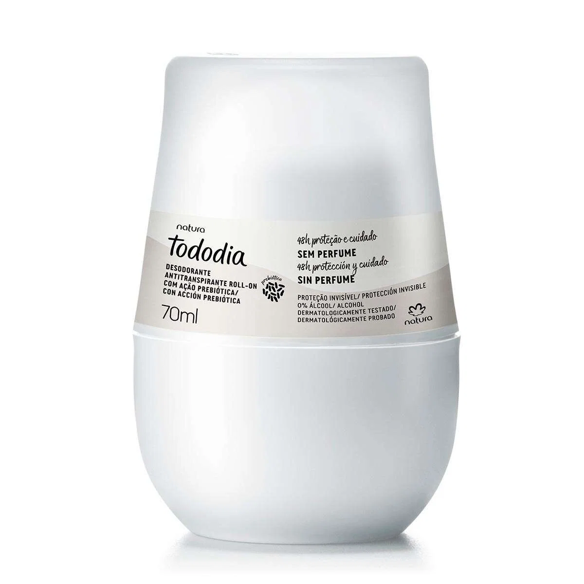 Desodorante Antitranspirante Roll on Tododia Sem Perfume 70 ml