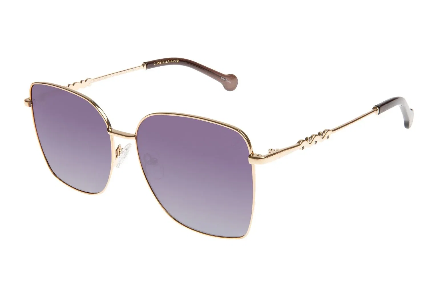 Óculos de Sol Feminino Nasa Quadrado Polarizado Dourado Constellation
