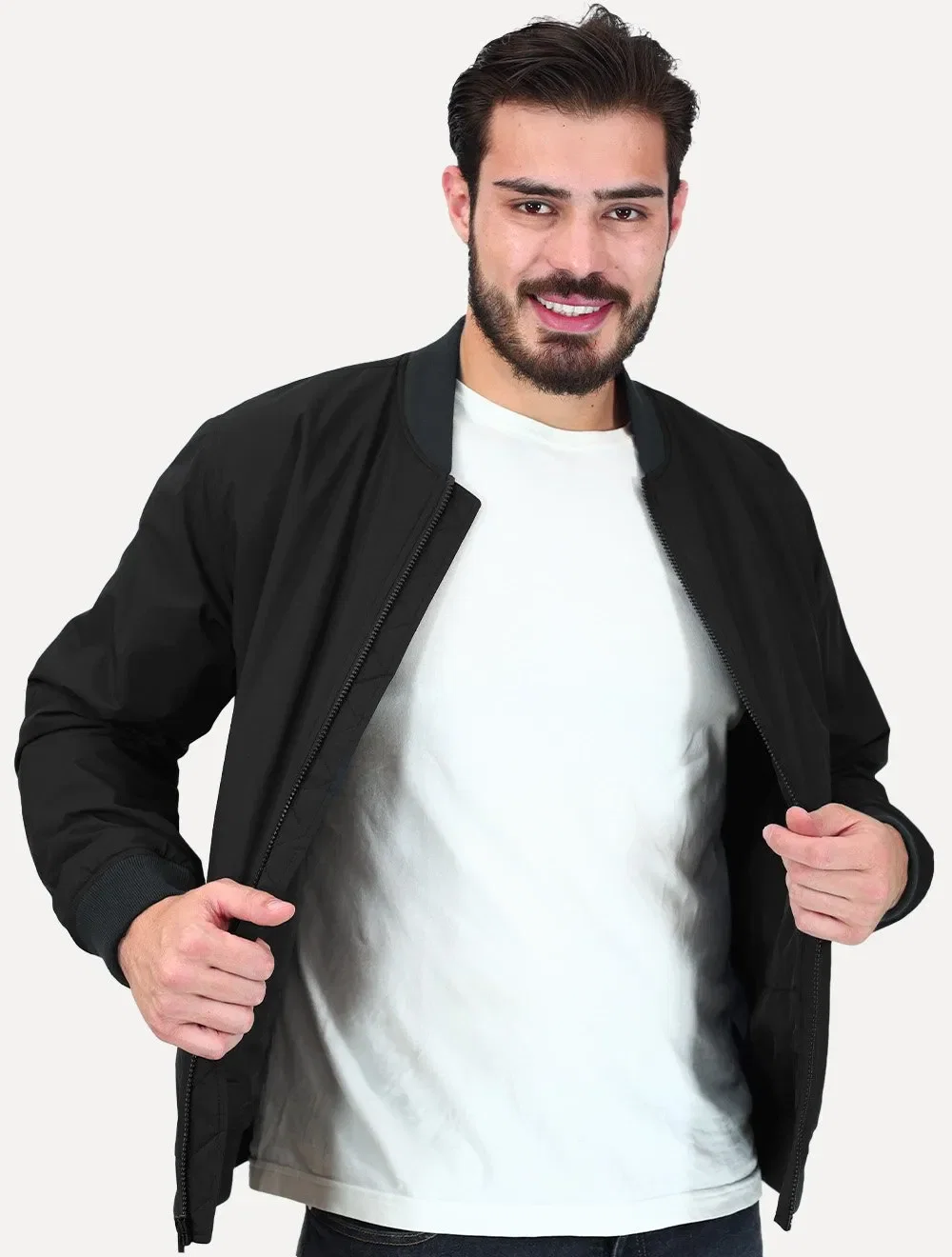 Jaqueta Levis Masculina Corta Vento Bomber Jacket Preta