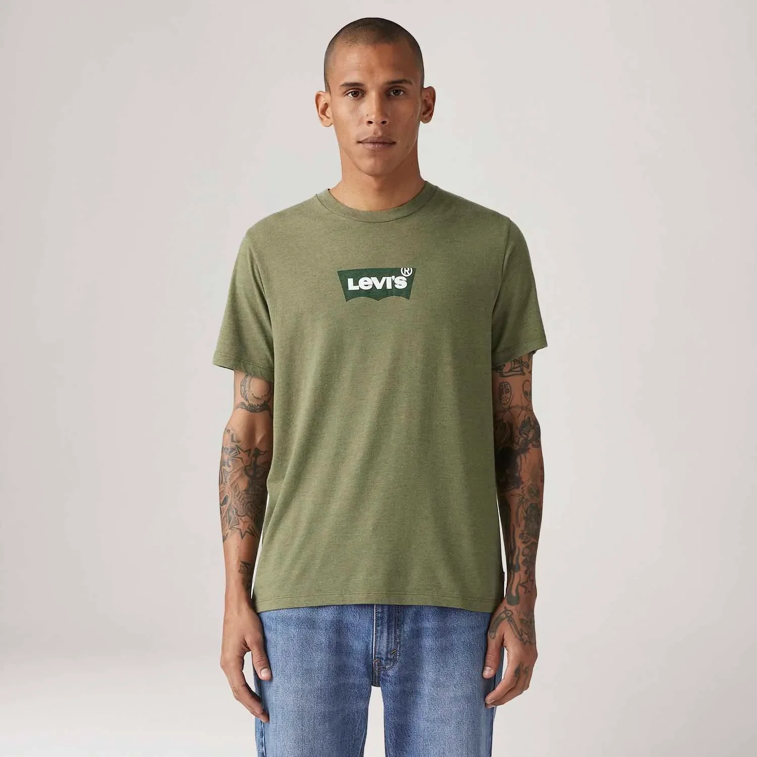 Camiseta Levi's® Graphic Crewneck Verde Manga Curta — imagem 1