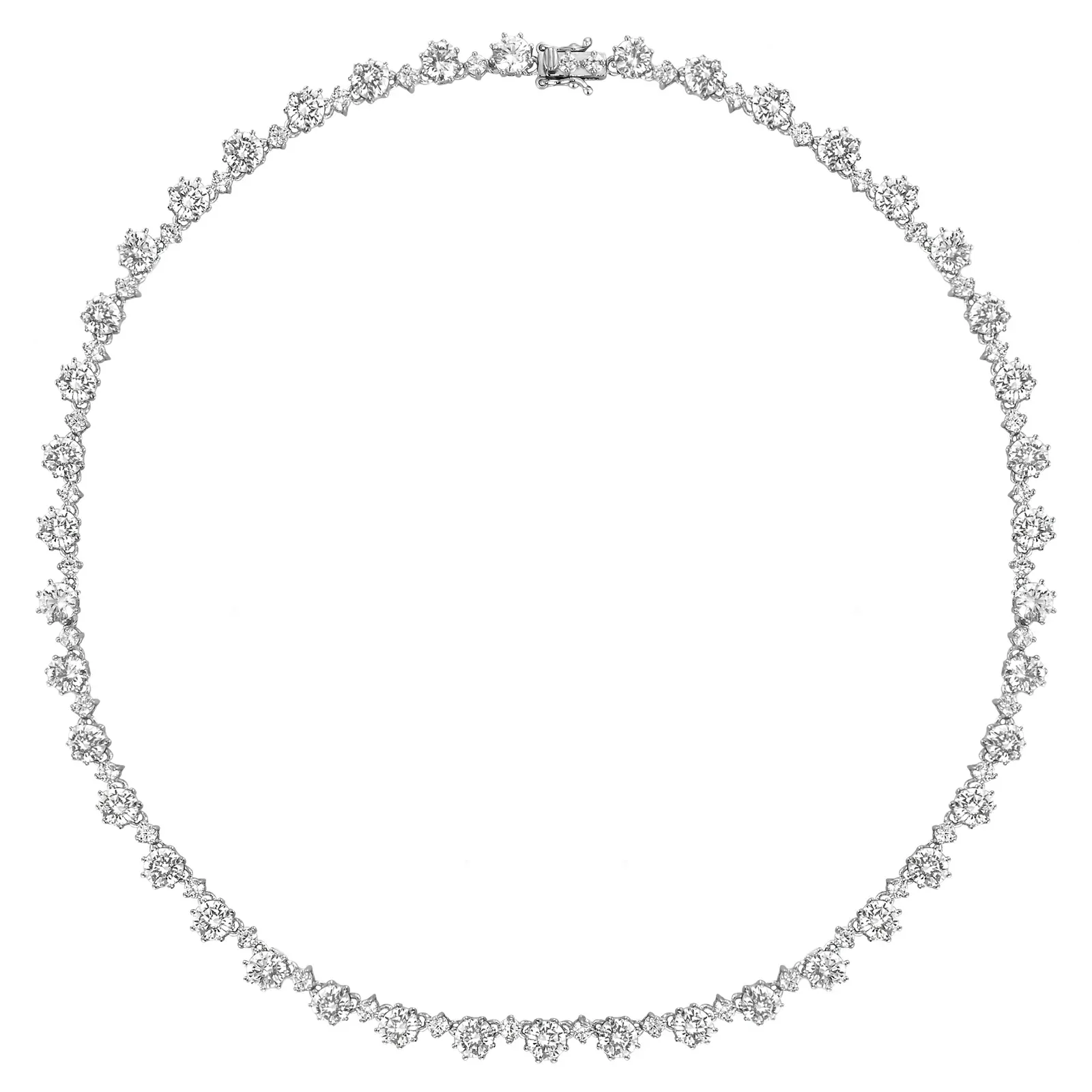 Colar Life Shine em Prata 925 com Pedras Incolores, 40cm — imagem 1