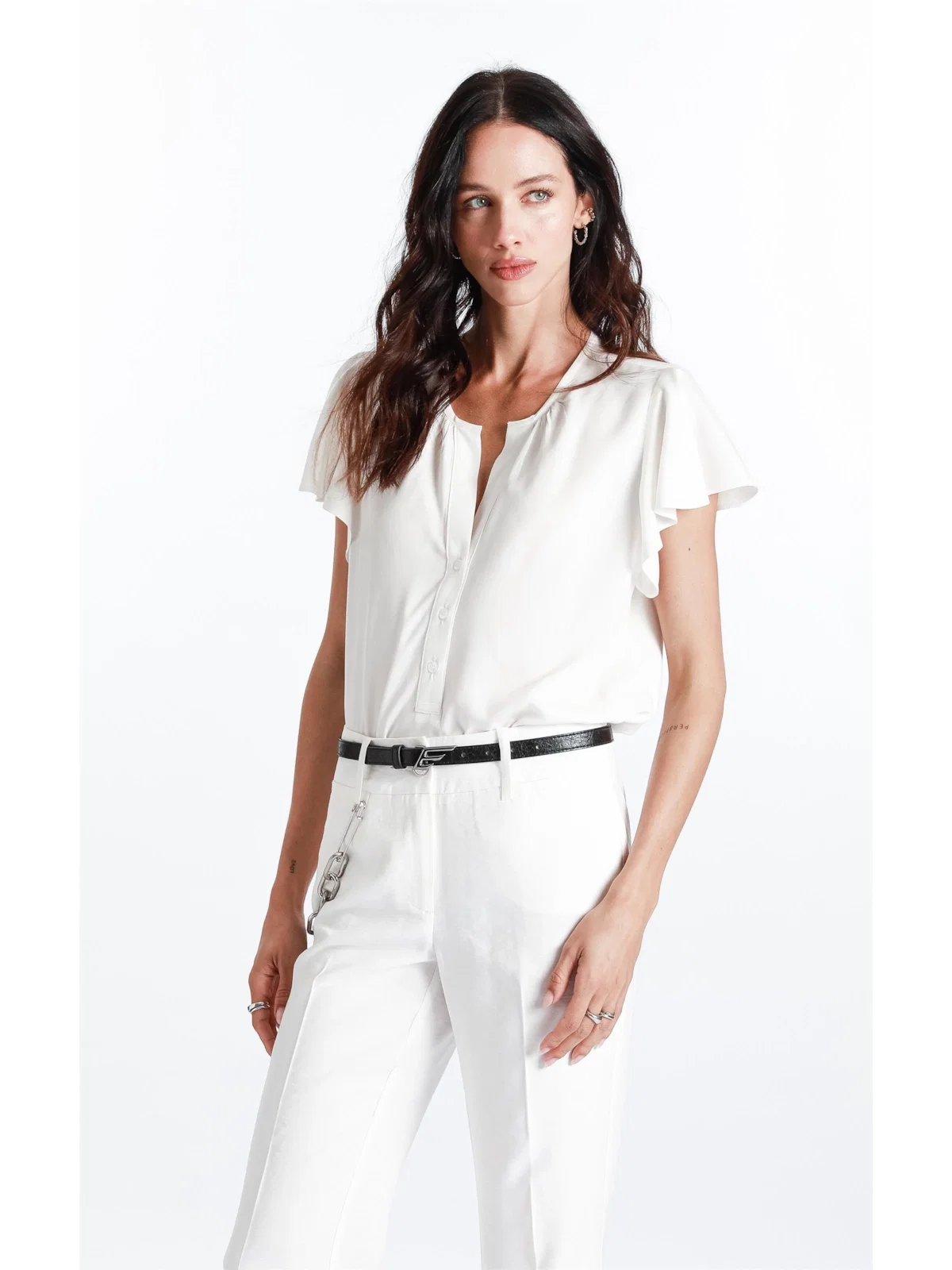 Regata Voil Ruffle Branco
