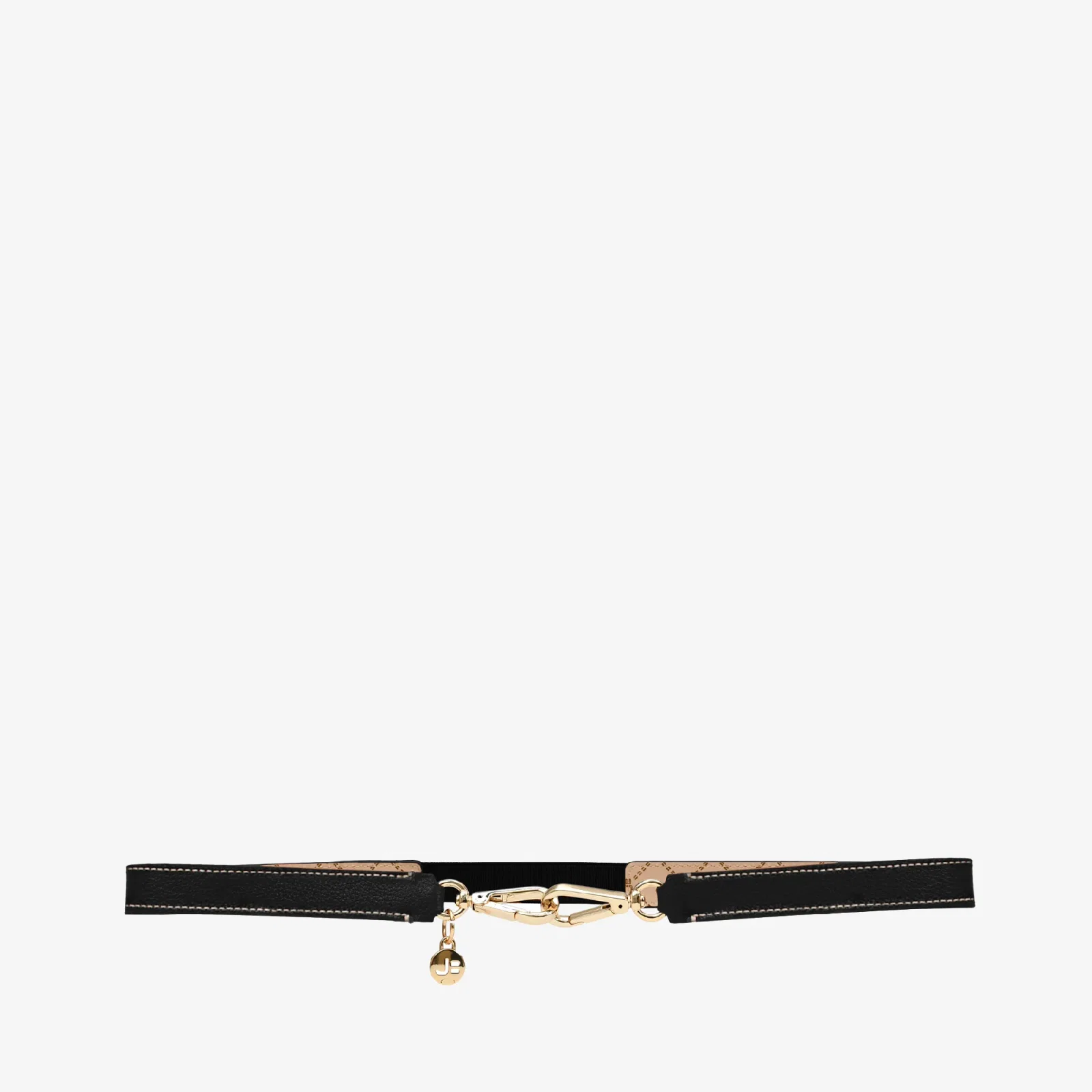 Cinto Preto Metal Dourado Couro — imagem 1