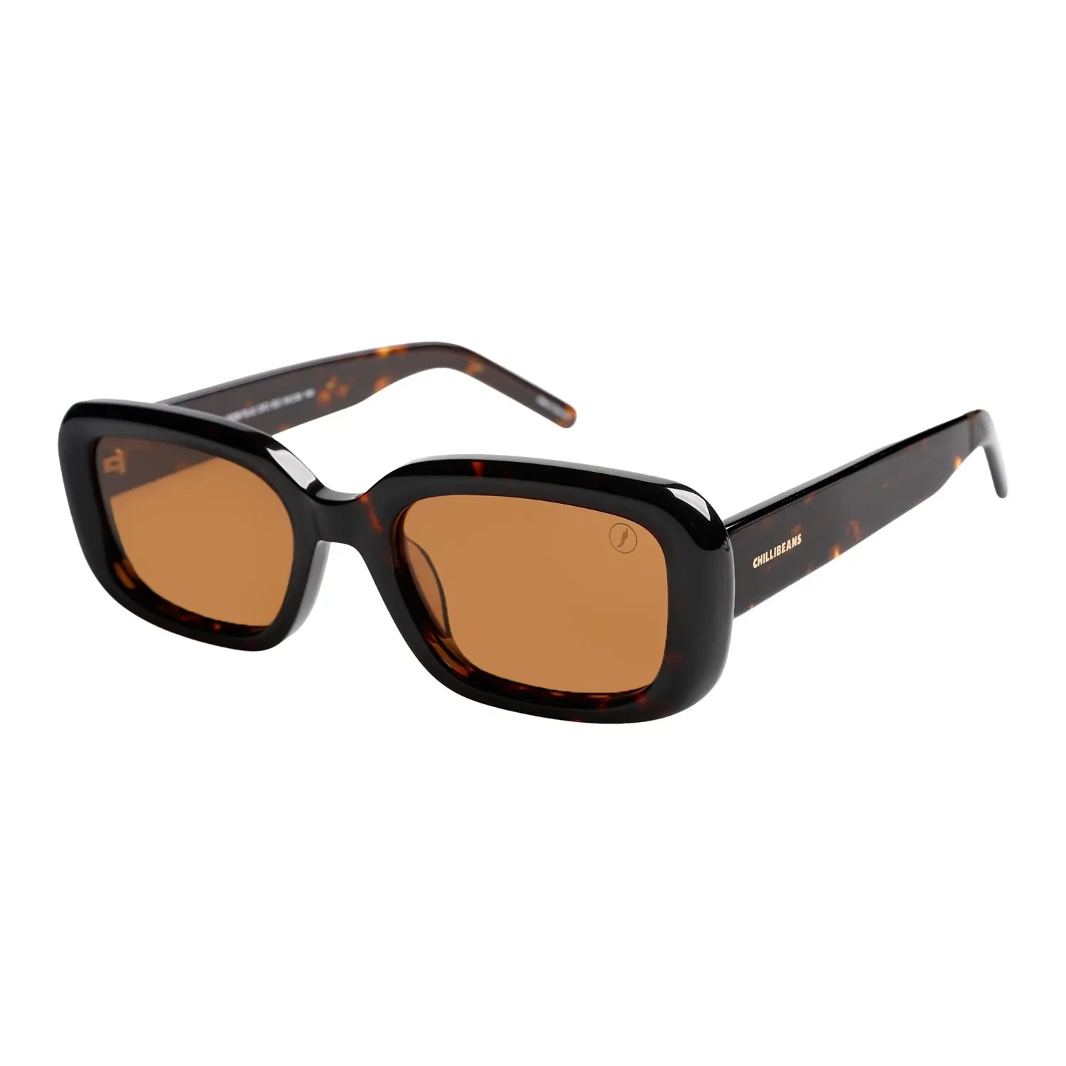 Óculos de Sol Feminino Chilli Beans Trend Quadrado Polarizado Marrom Tartaruga — imagem 1