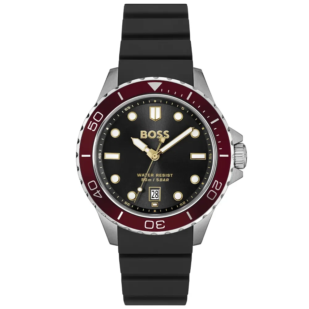 Relógio Hugo Boss Troper Sport Masculino em Borracha Preto 1514293