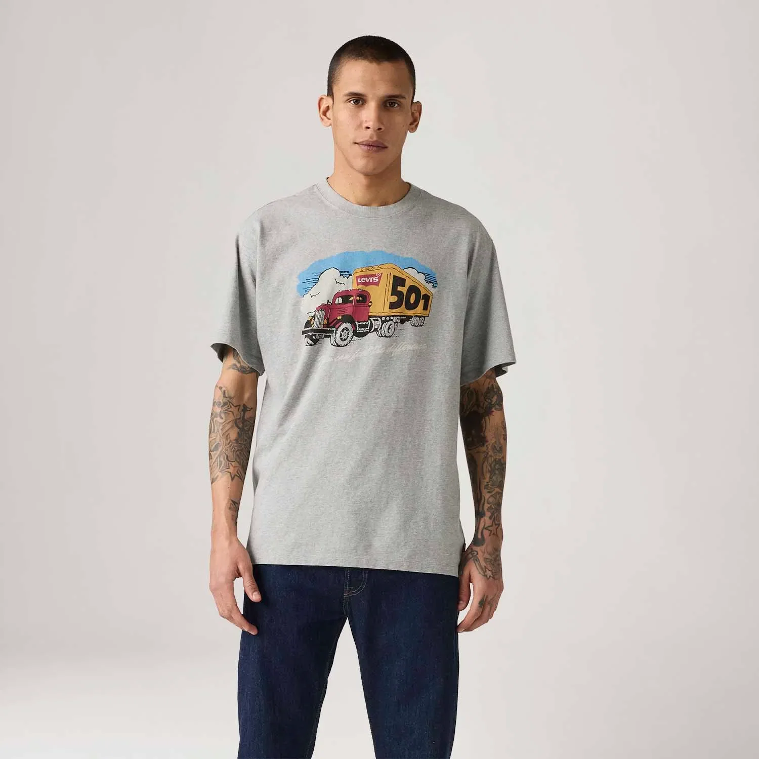 Camiseta Levi's® Vintage Graphic Cinza Manga Curta — imagem 1