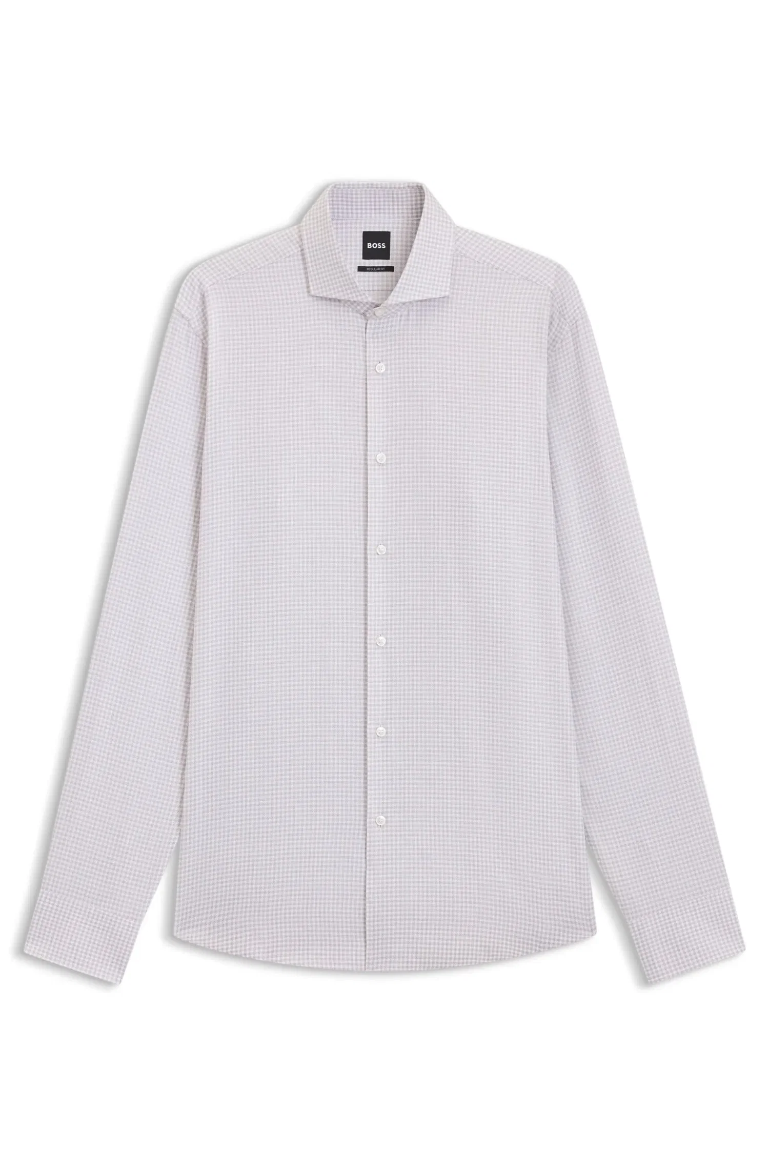 Camisa Regular Fit Em Sarja De Algodão