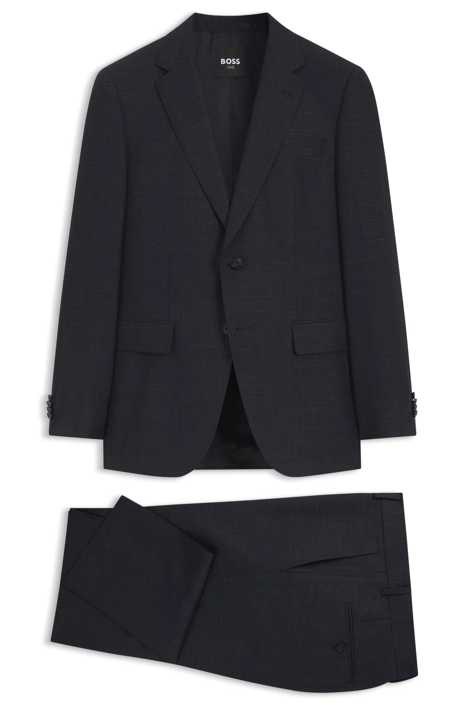 Terno De Duas Peças Slim Fit Em Mistura De Lã