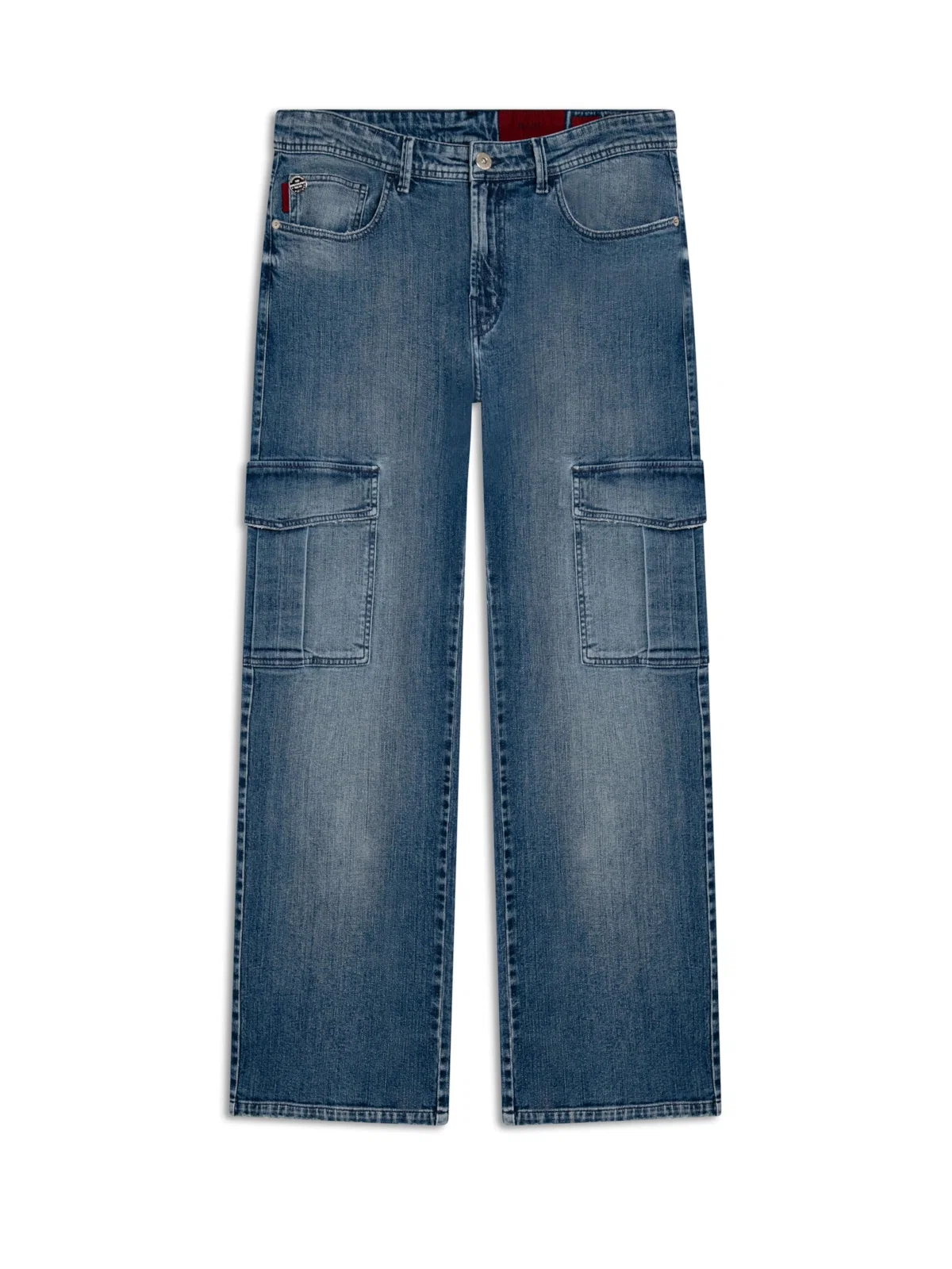Calça Dark Sea Elastic Low Rise Cargo 1962 Lav. Medio C/ Used — imagem 1
